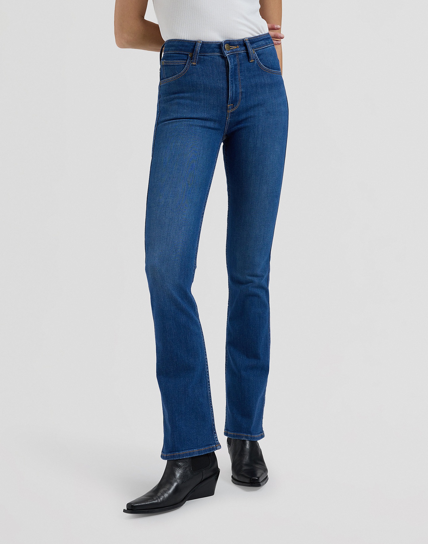 Dámské džíny LEE 112341971 BREESE BOOT Azure Wave Velikost Pas/Délka: 25/33