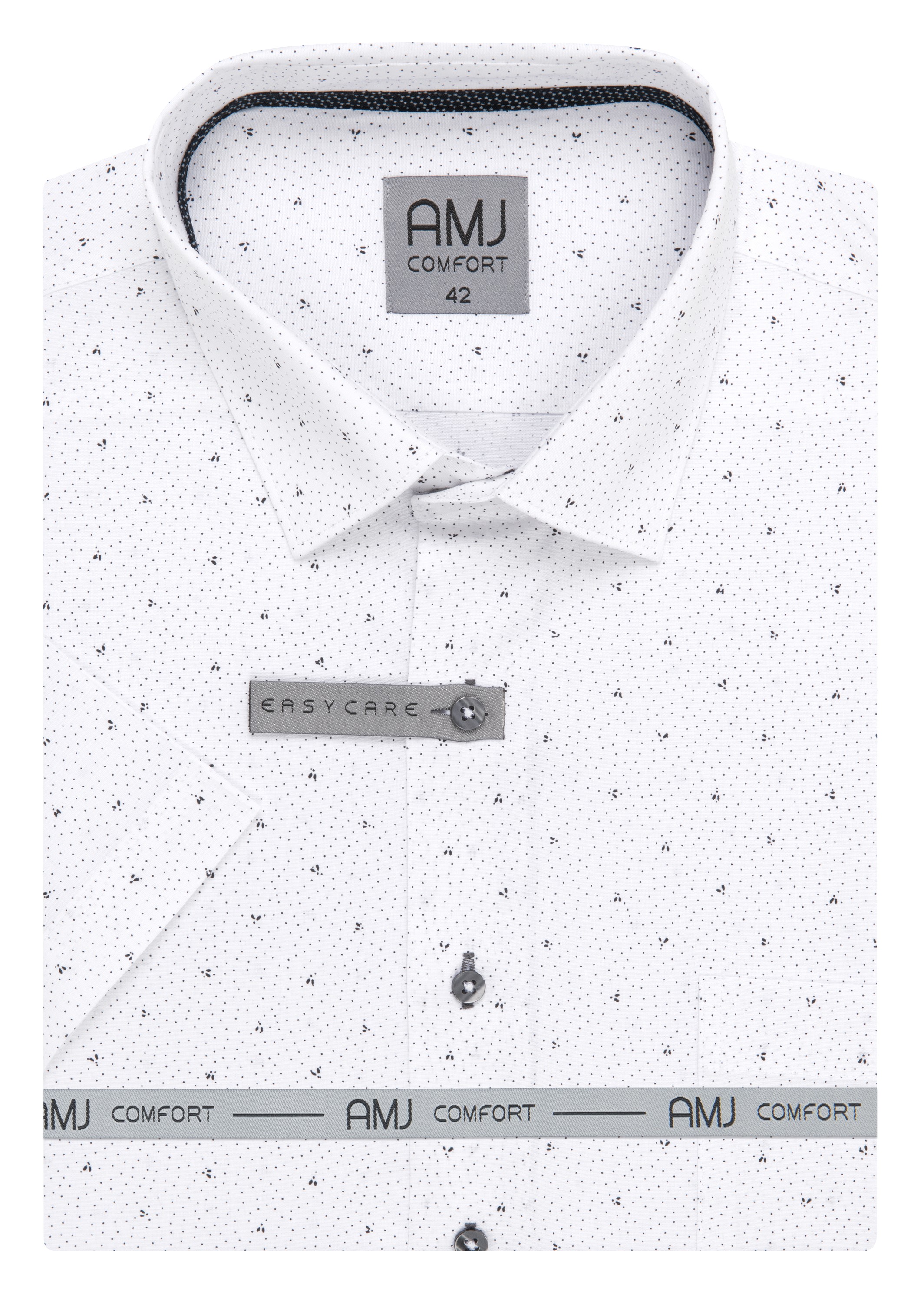 Pánská košile krátký rukáv AMJ VKBR 1365 Classic Comfort Velikost: 46