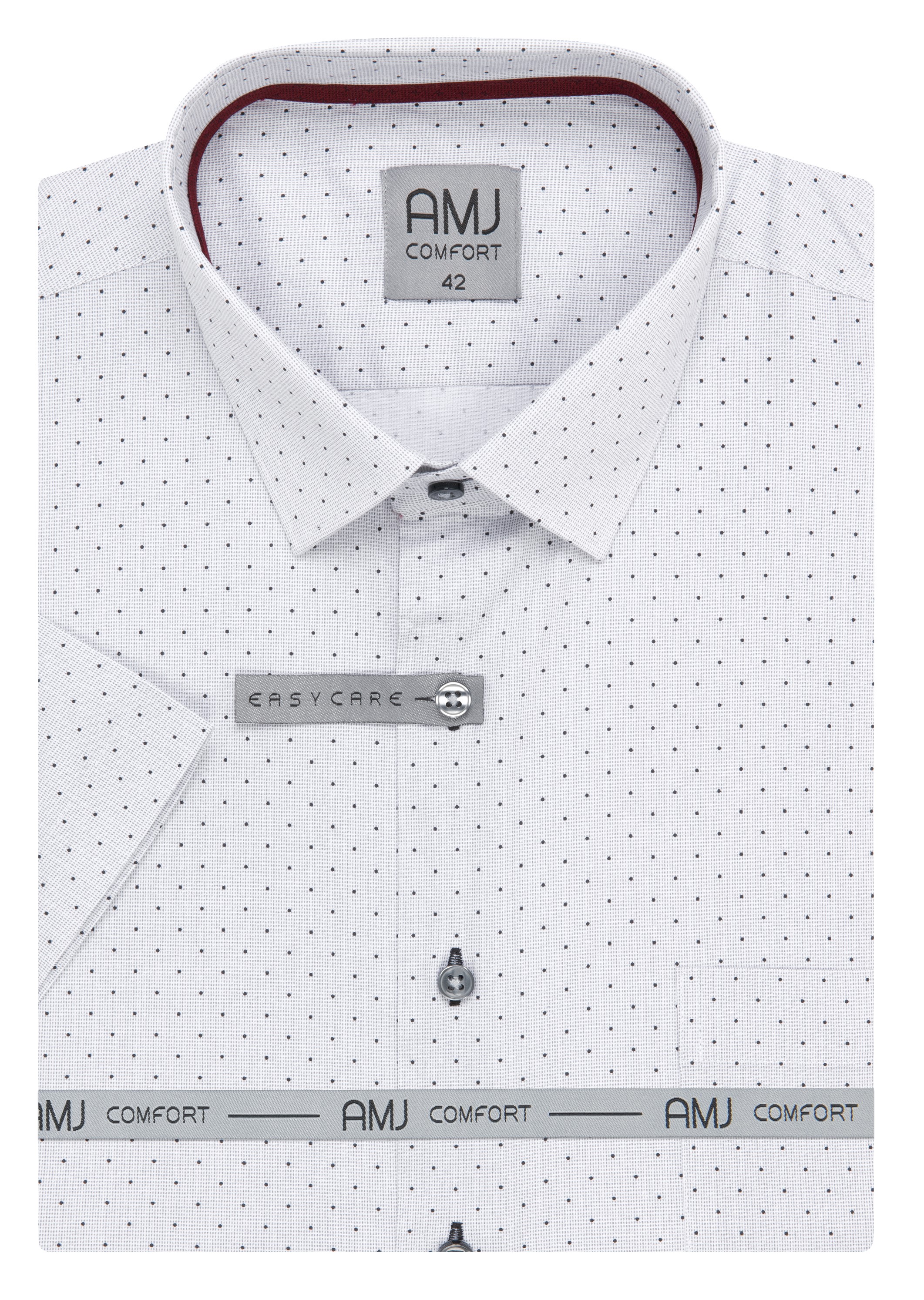 Pánská košile krátký rukáv AMJ VKBR 1355 Classic Comfort Velikost: 46