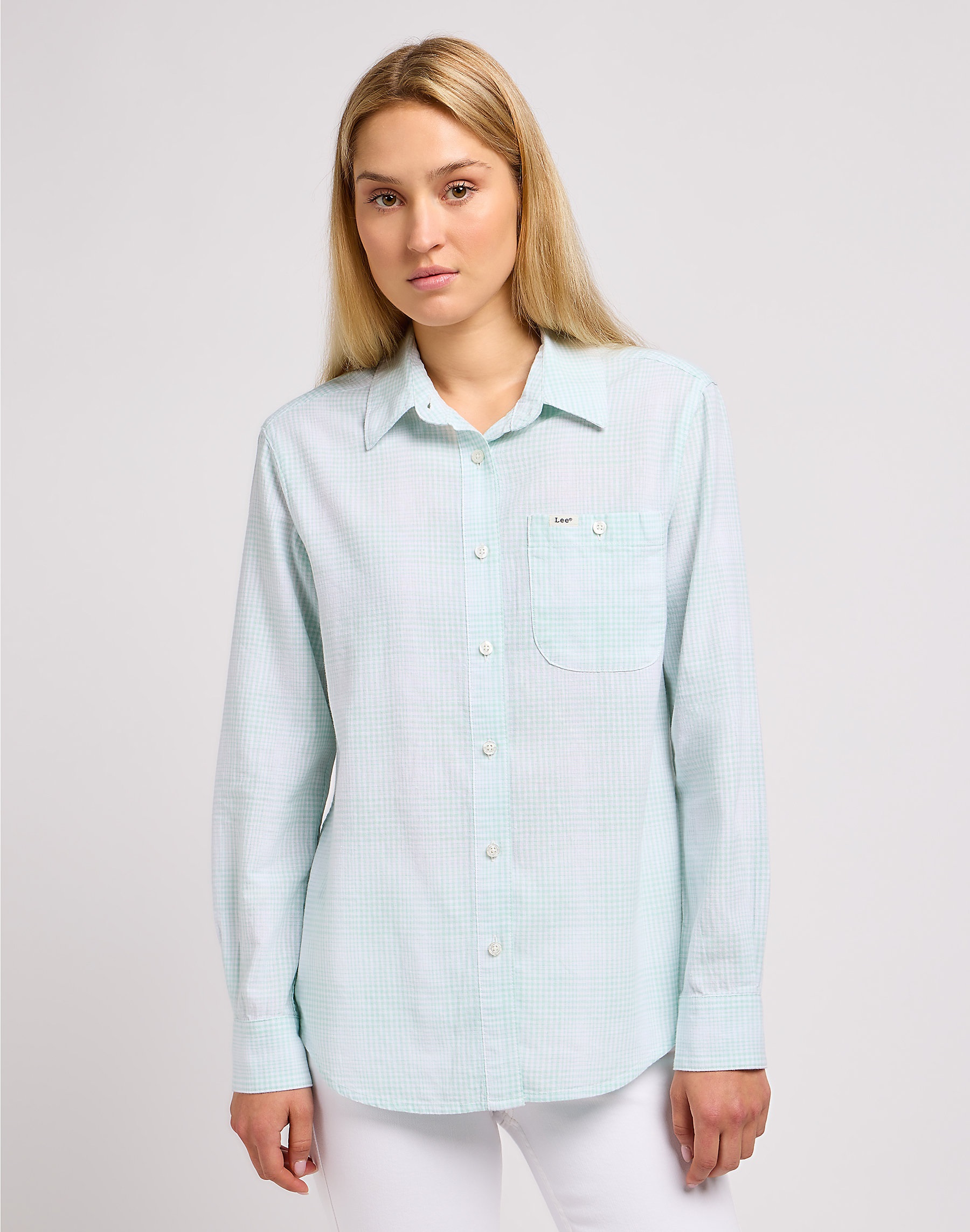 Dámská košile dlouhý rukáv LEE 112350263 LEE ALL PURPOSE SHIRT Seaform Velikost: S