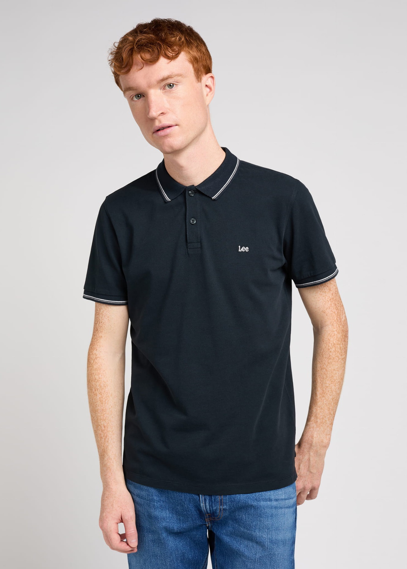 Pánská polokošile LEE 112349968 LEE PIQUE POLO Unionall Blk Velikost: M