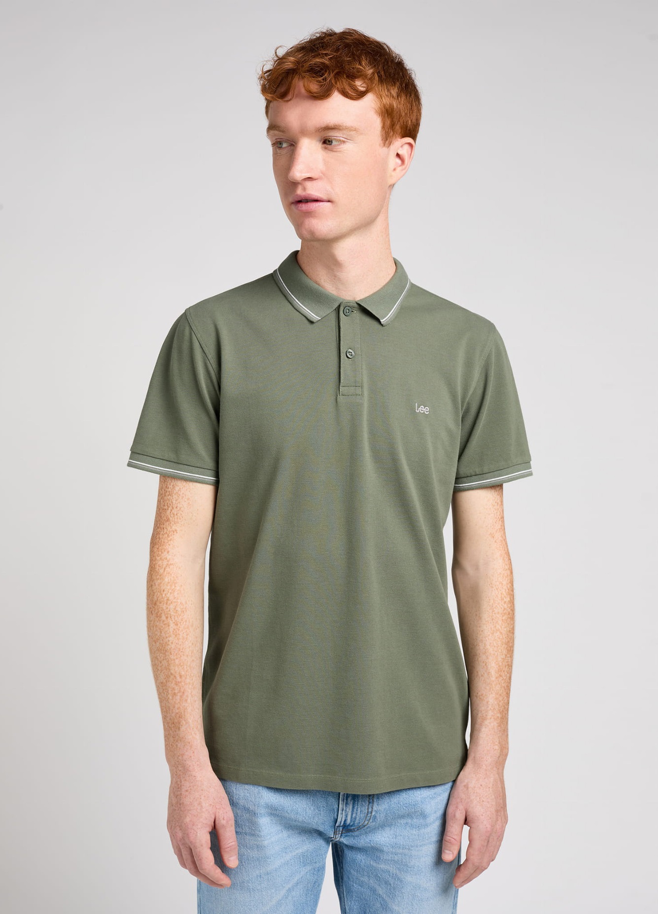 Pánská polokošile LEE 112349971 LEE PIQUE POLO Fort Green Velikost: XL