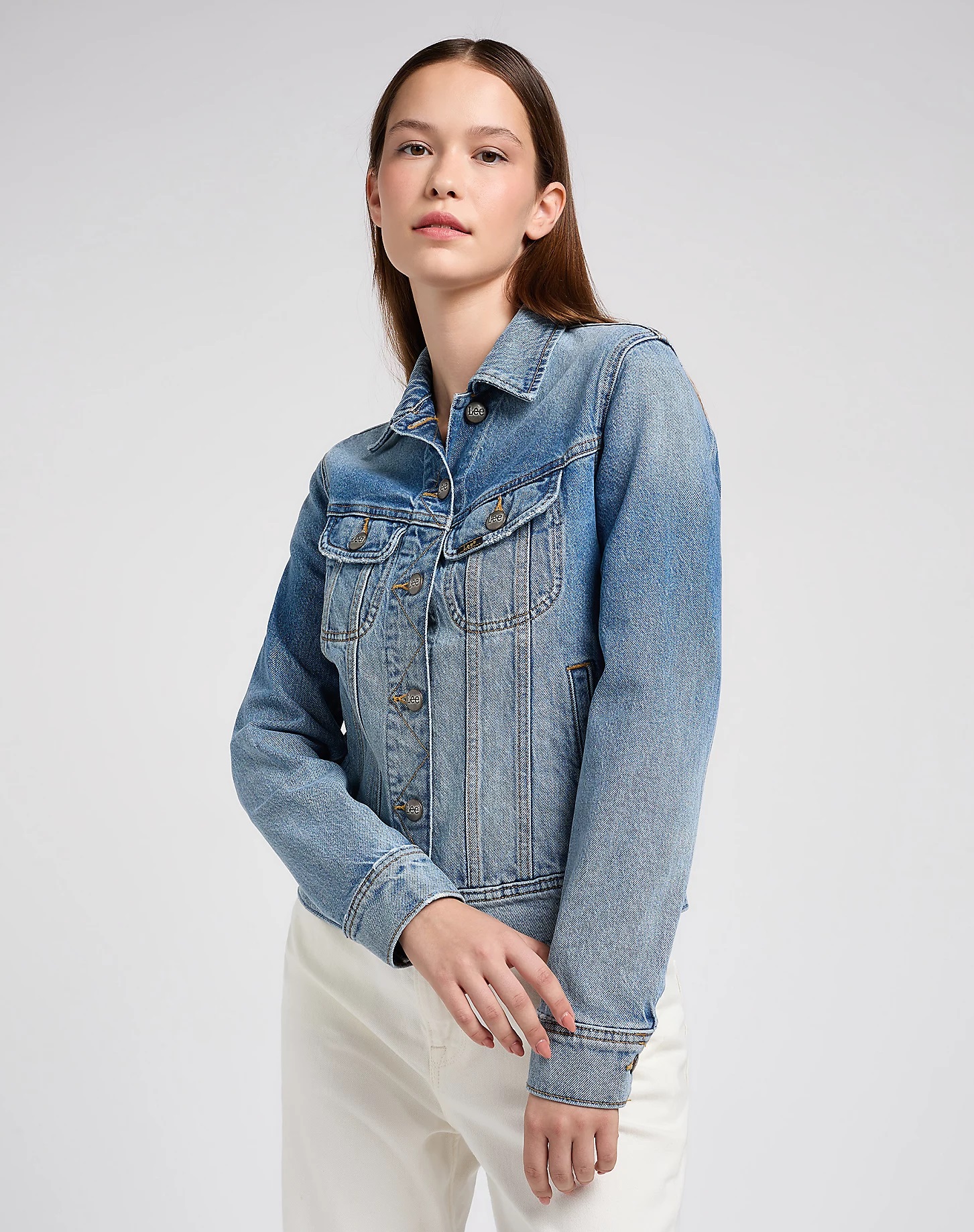 Dámská džínová bunda LEE 112349533 RIDER JACKET Refreshed Mid Velikost: M