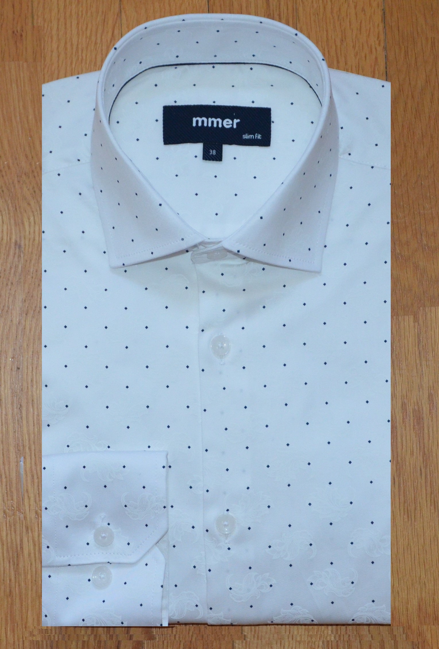Pánská košile dlouhý rukáv VILLARO by MMER K098DSL Slim Fit Velikost: 45