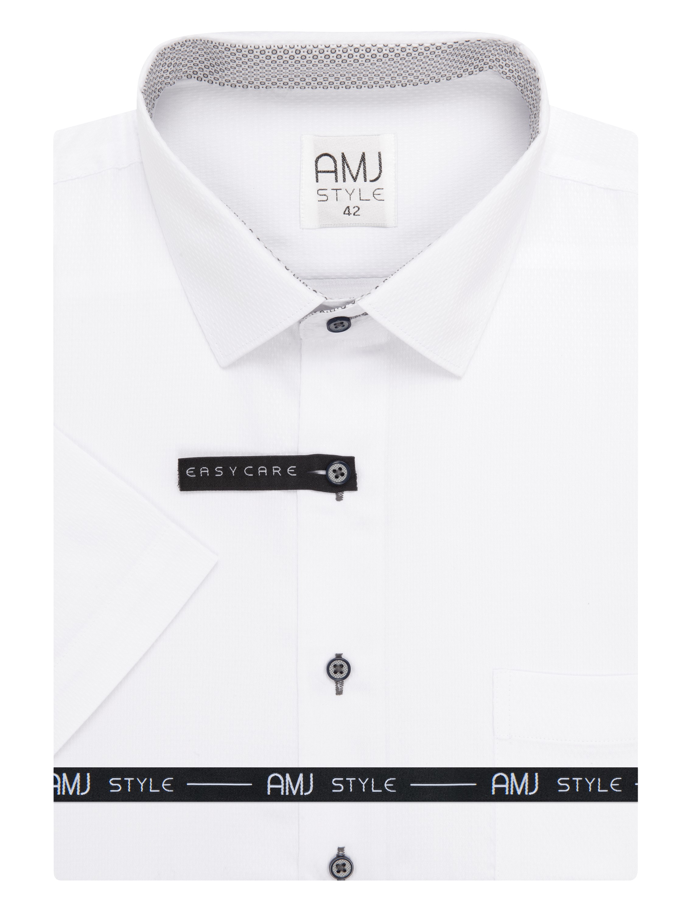 Pánská košile krátký rukáv AMJ VKR 838/17 Classic Style Velikost: 45