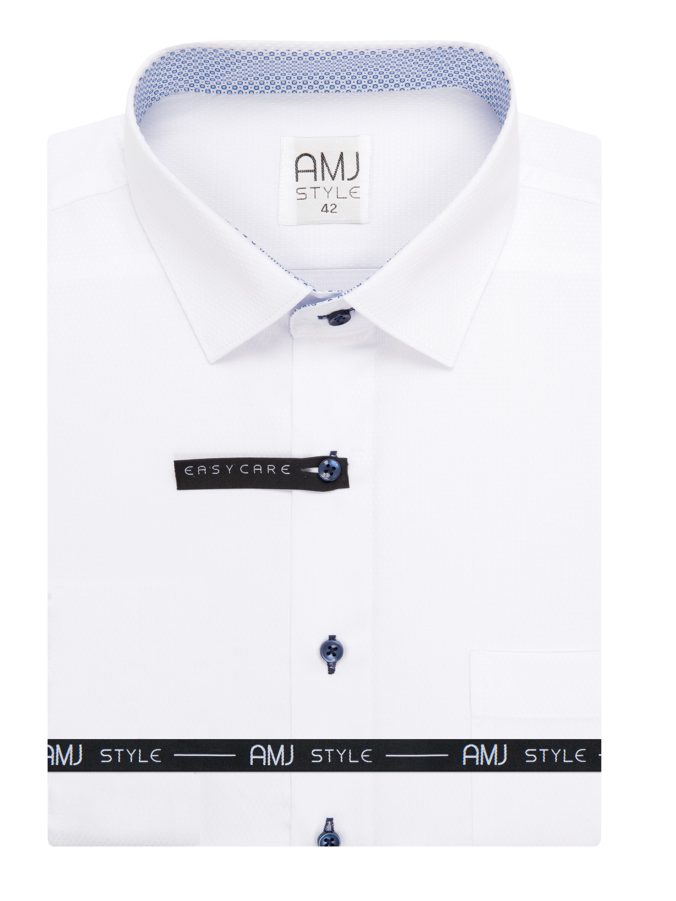 Pánská košile krátký rukáv AMJ VKSR 838/15 Slim Fit Style Velikost: 40
