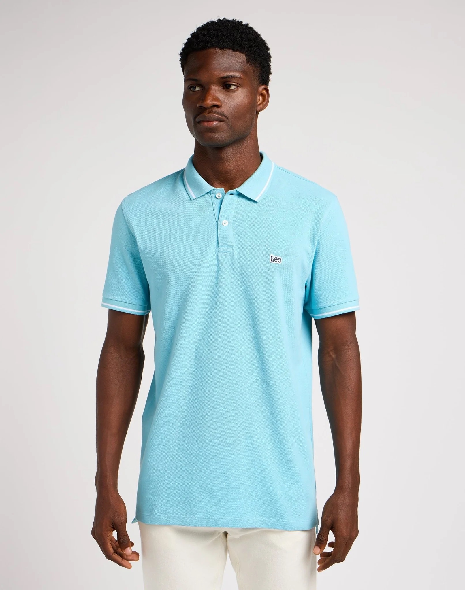 Pánská polokošile LEE 112349952 PIQUE POLO Preppy Blue Velikost: L