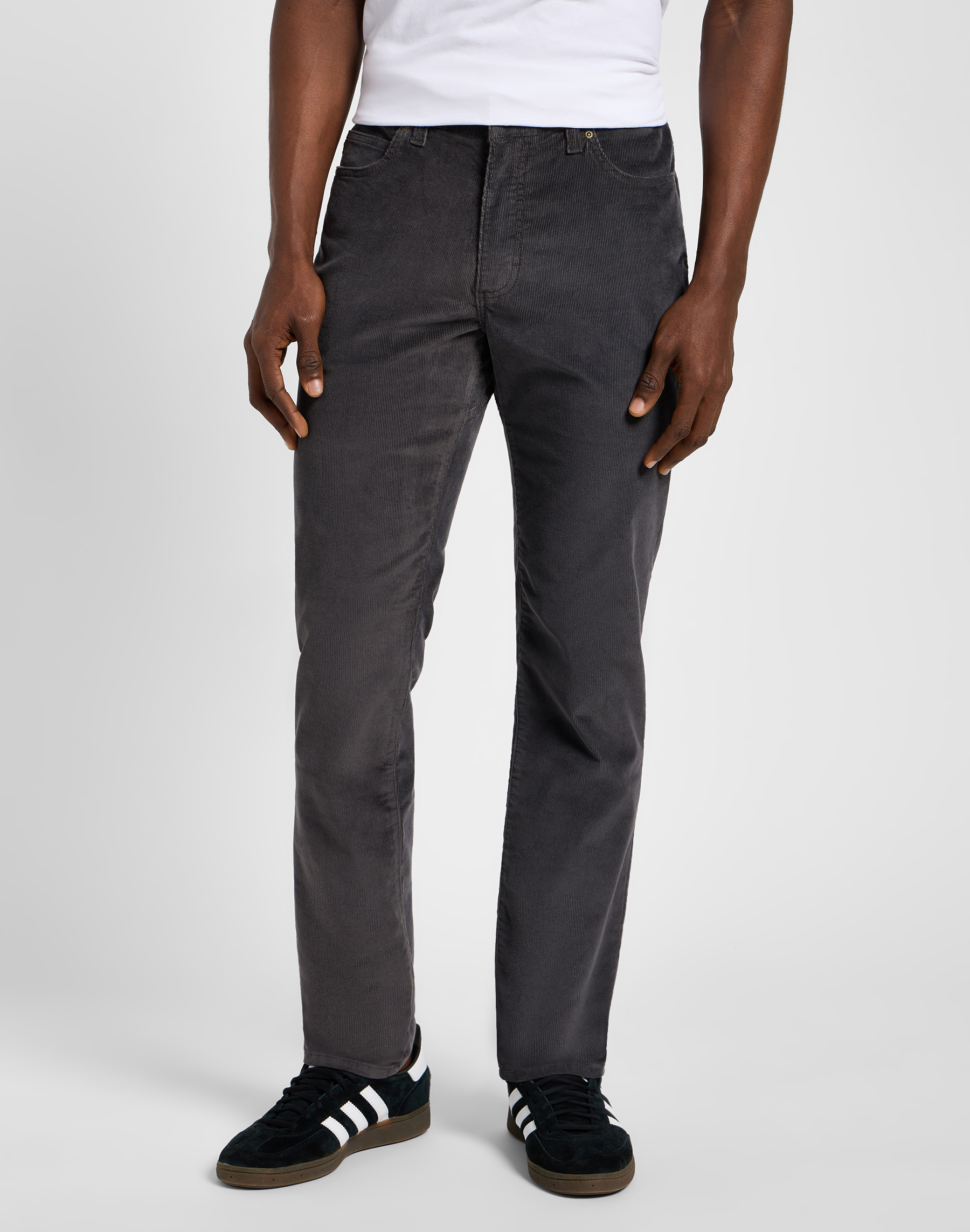 Pánské manšestrové kalhoty LEE 112355851 SLIM FIT MVP Static Gray Velikost Pas/Délka: 32/34