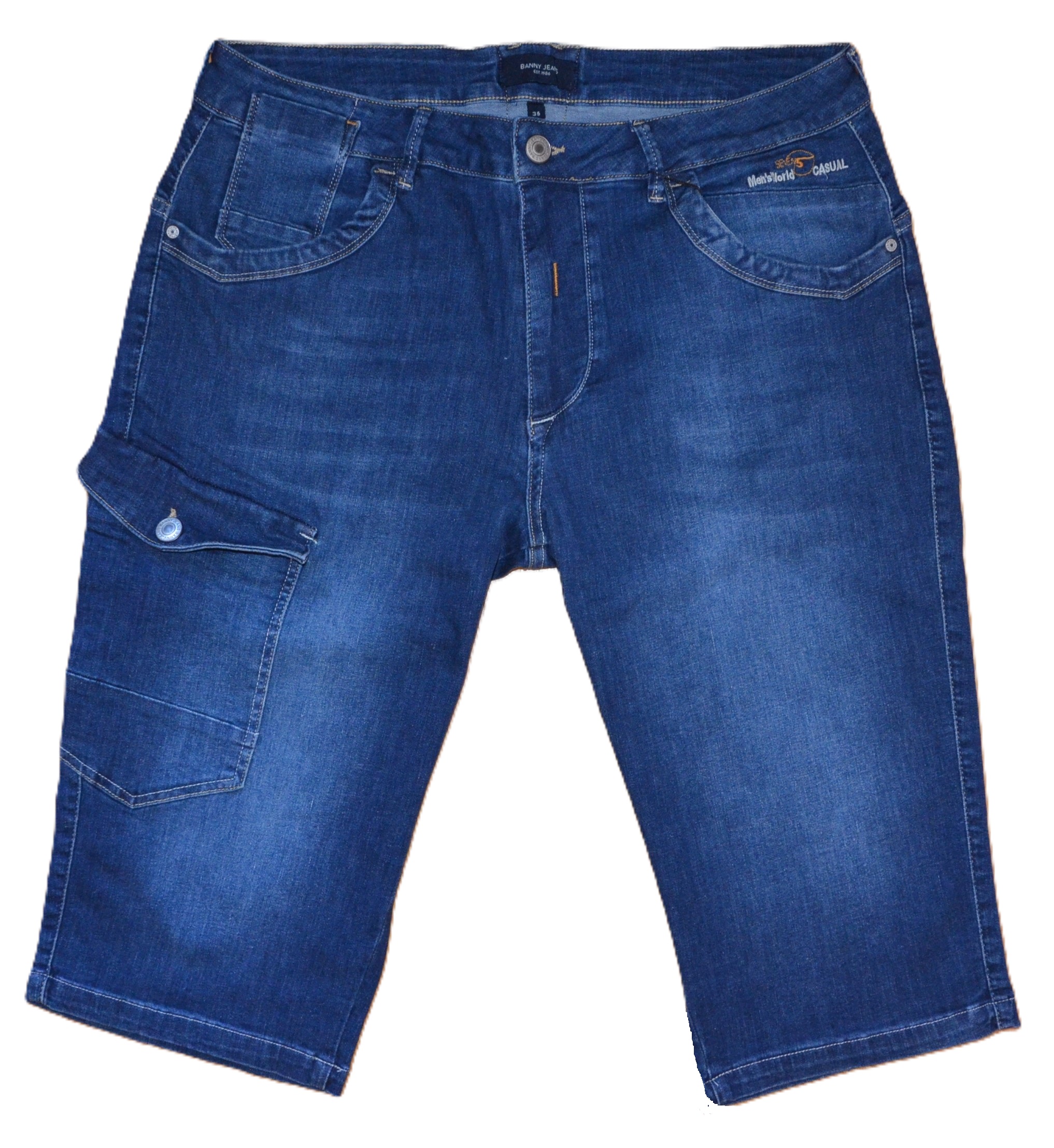 Pánské džínové šortky s boční kapsou Banny Jeans P-2700-015 Velikost: 35