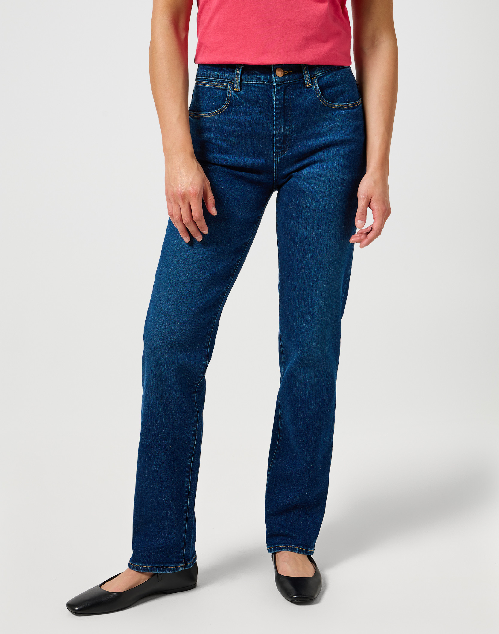 Dámské džíny WRANGLER 112355305 STRAIGHT Crisp Canvas Velikost Pas/Délka: 31/30