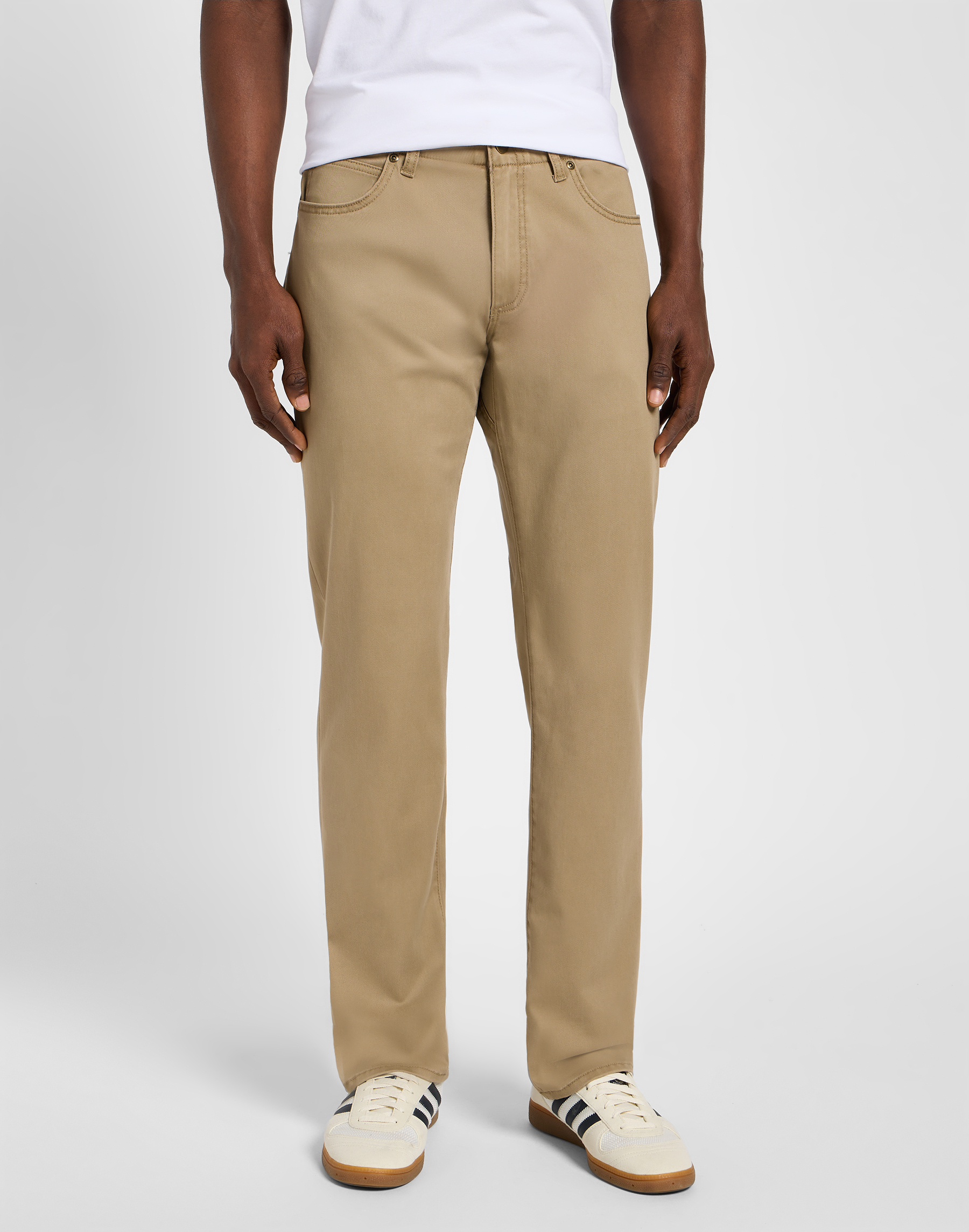 Pánské kalhoty LEE L72BBGA96 112332272 STRAIGHT FIT MVP Oscar Khaki Velikost Pas/Délka: 32/32