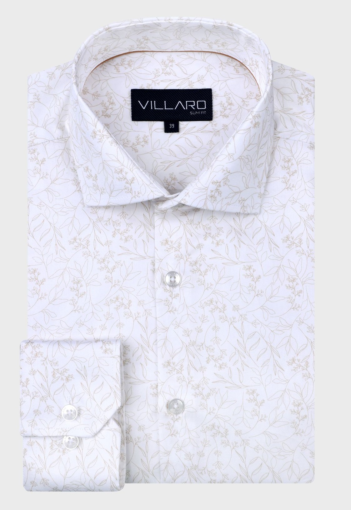Pánská košile dlouhý rukáv VILLARO by MMER K041DSA Slim Fit Velikost: 43