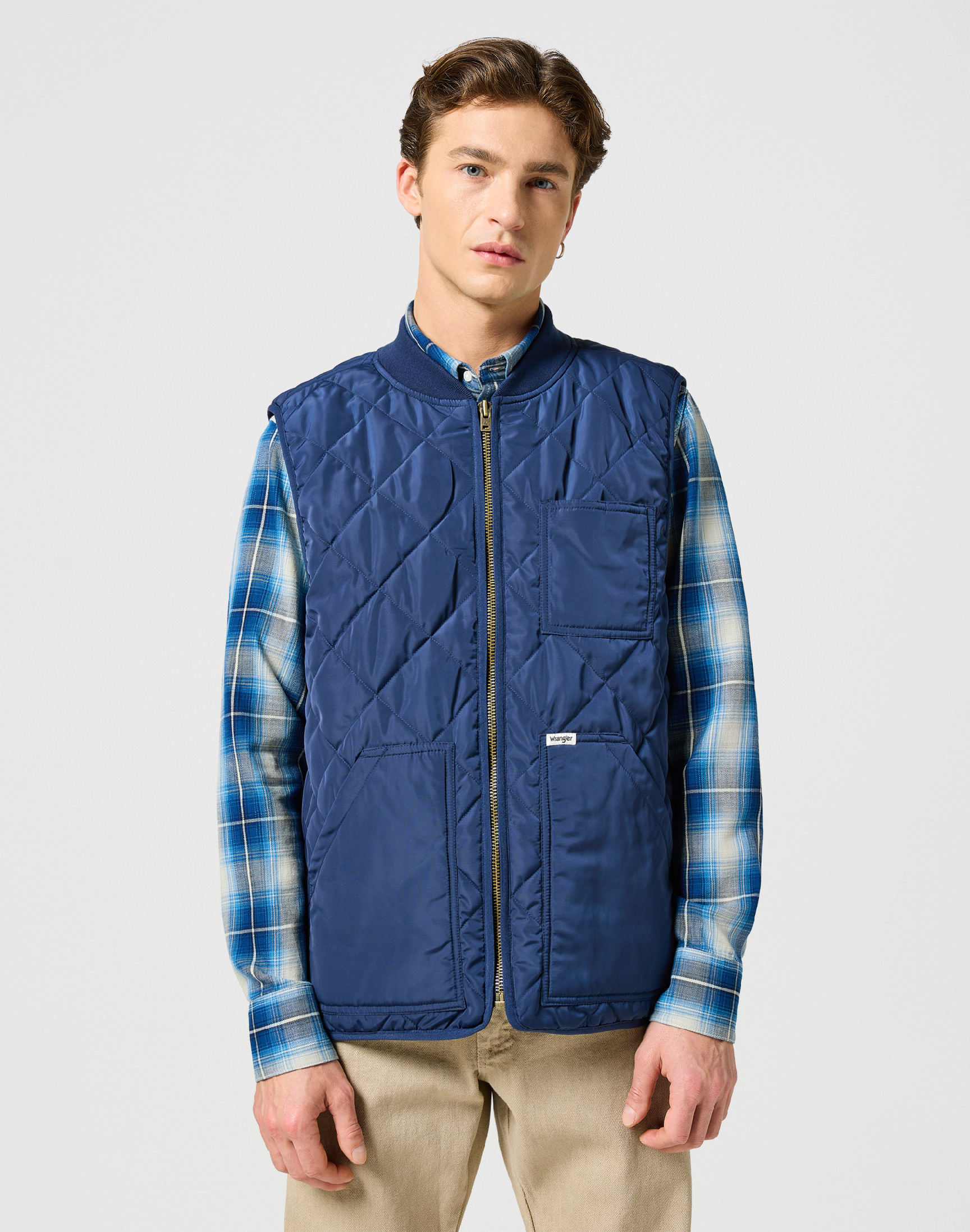 Pánská vesta WRANGLER 112357432 ELEVATED VEST NAVY Velikost: XL