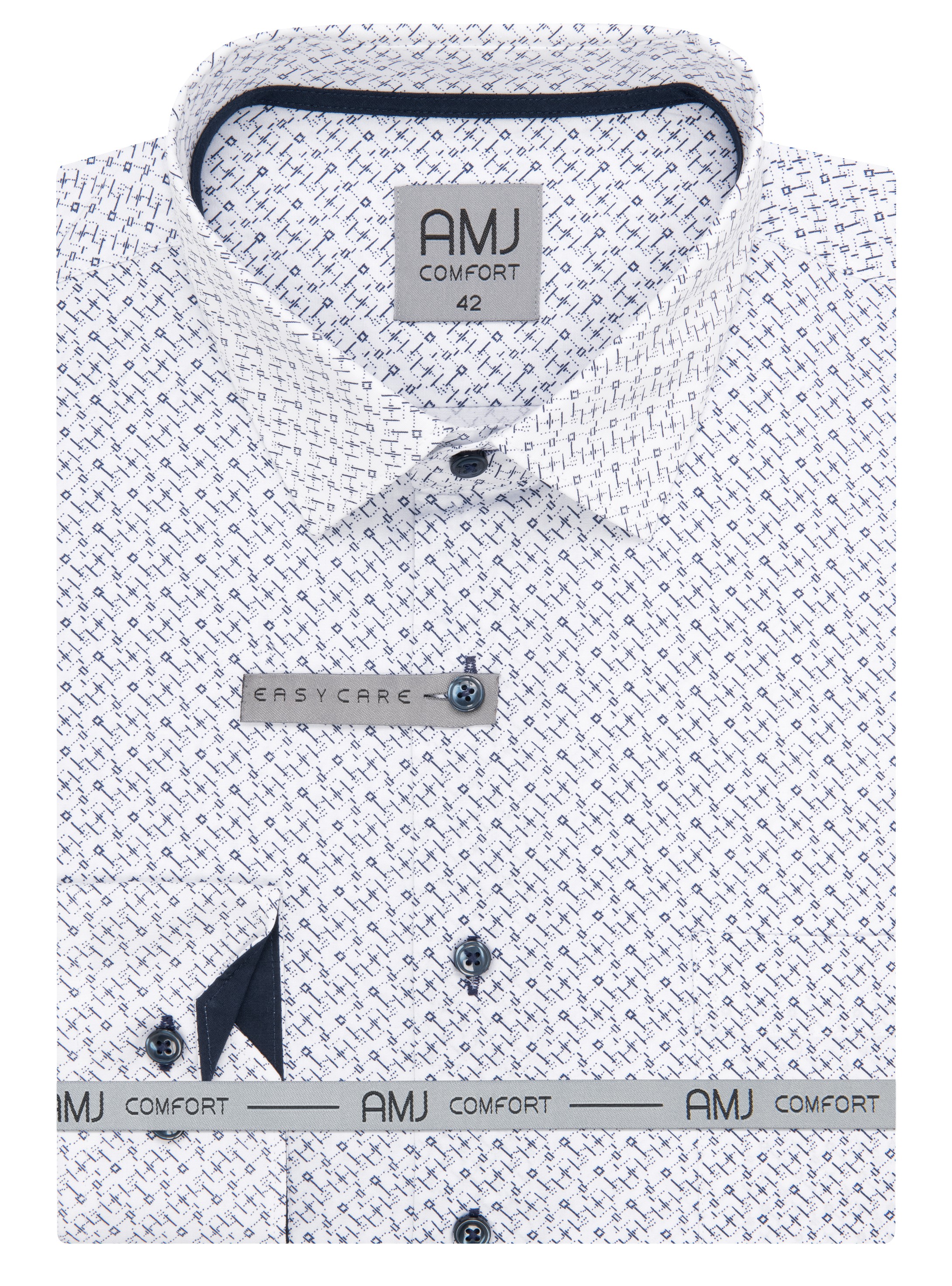 Pánská košile dlouhý rukáv AMJ VDSBR 1400 Slim Fit Comfort Velikost: 45