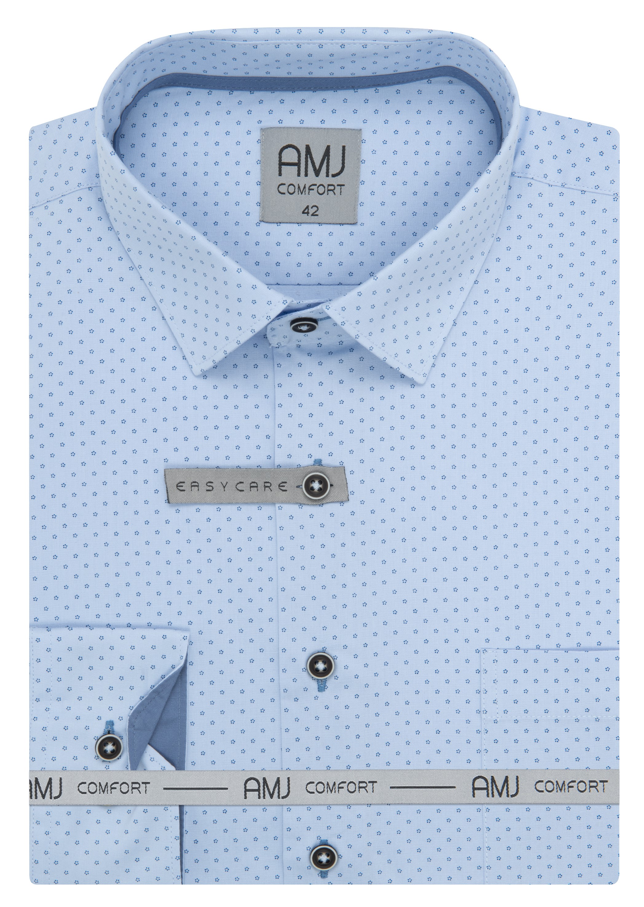 Pánská košile dlouhý rukáv AMJ VDSBR 1393 Slim Fit Comfort Velikost: 43