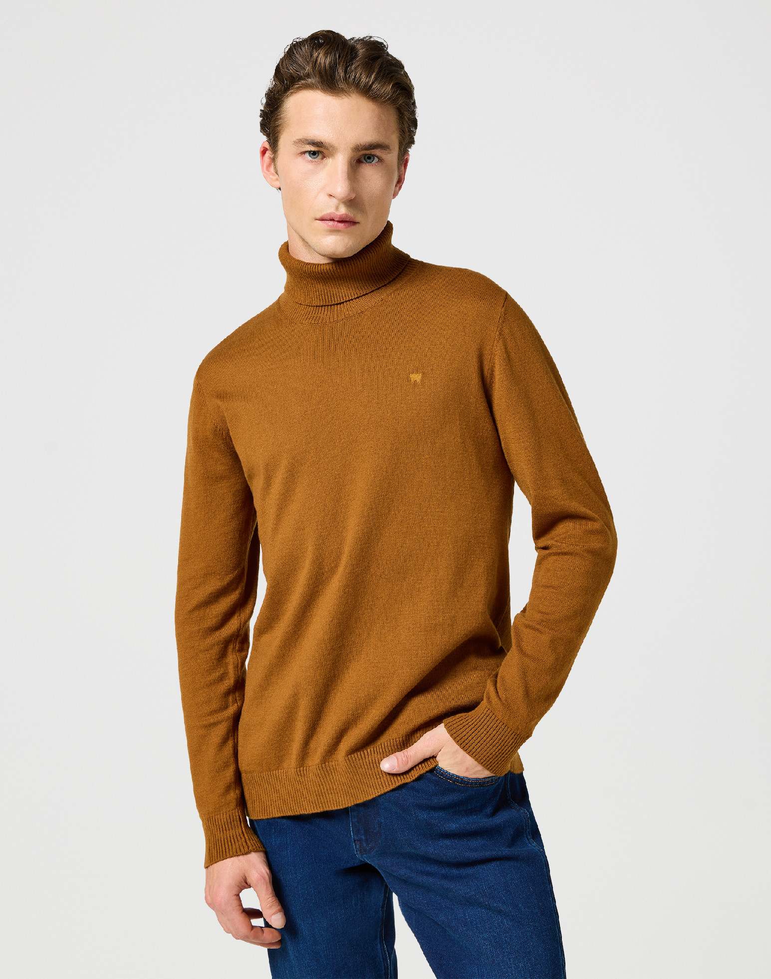 Pánský svetr s rolákem WRANGLER 112357293 TURTLENECK Monks Robe Velikost: S