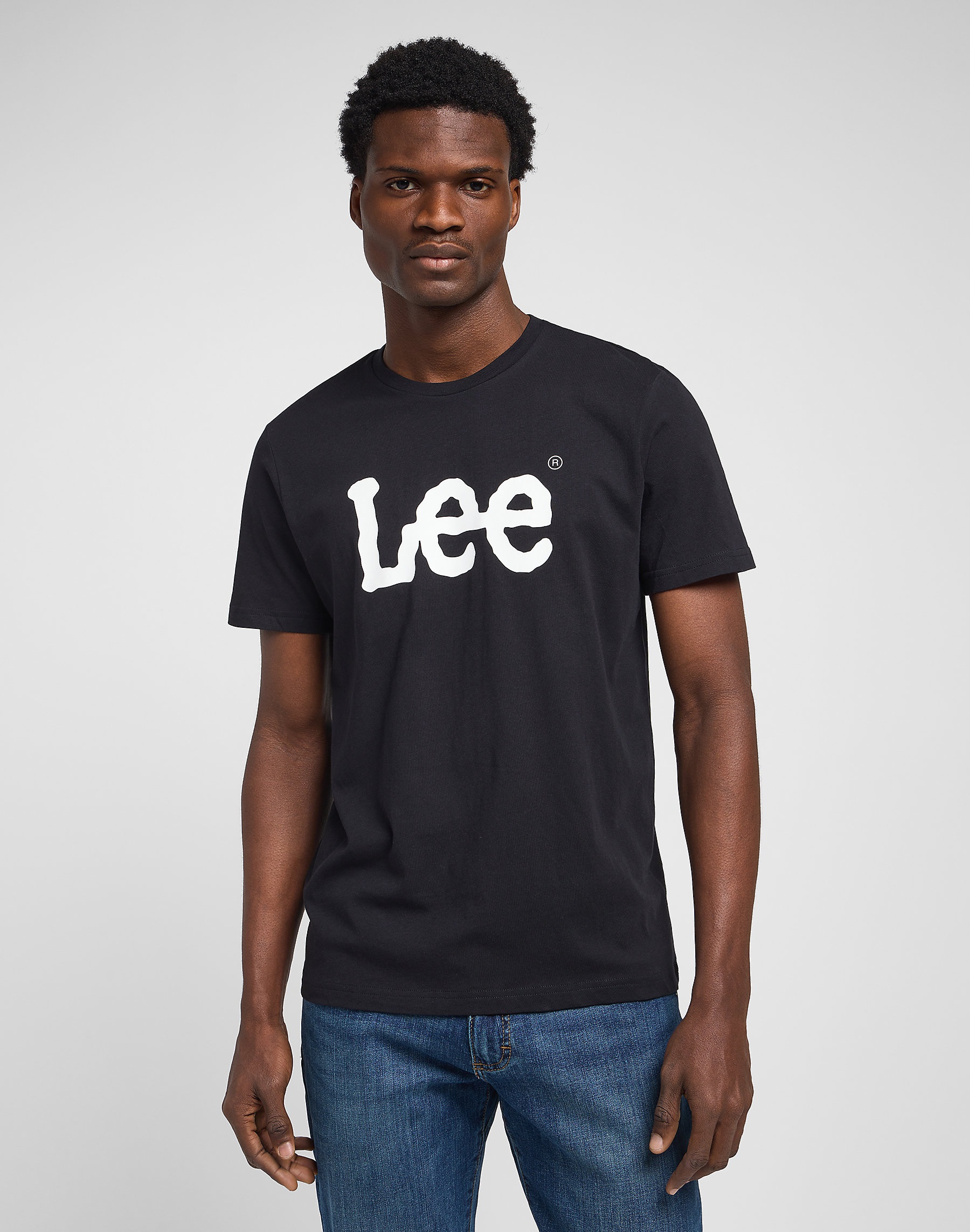 Pánské tričko LEE L65QAI01 112116120 WOBBLY LOGO TEE Black Velikost: L