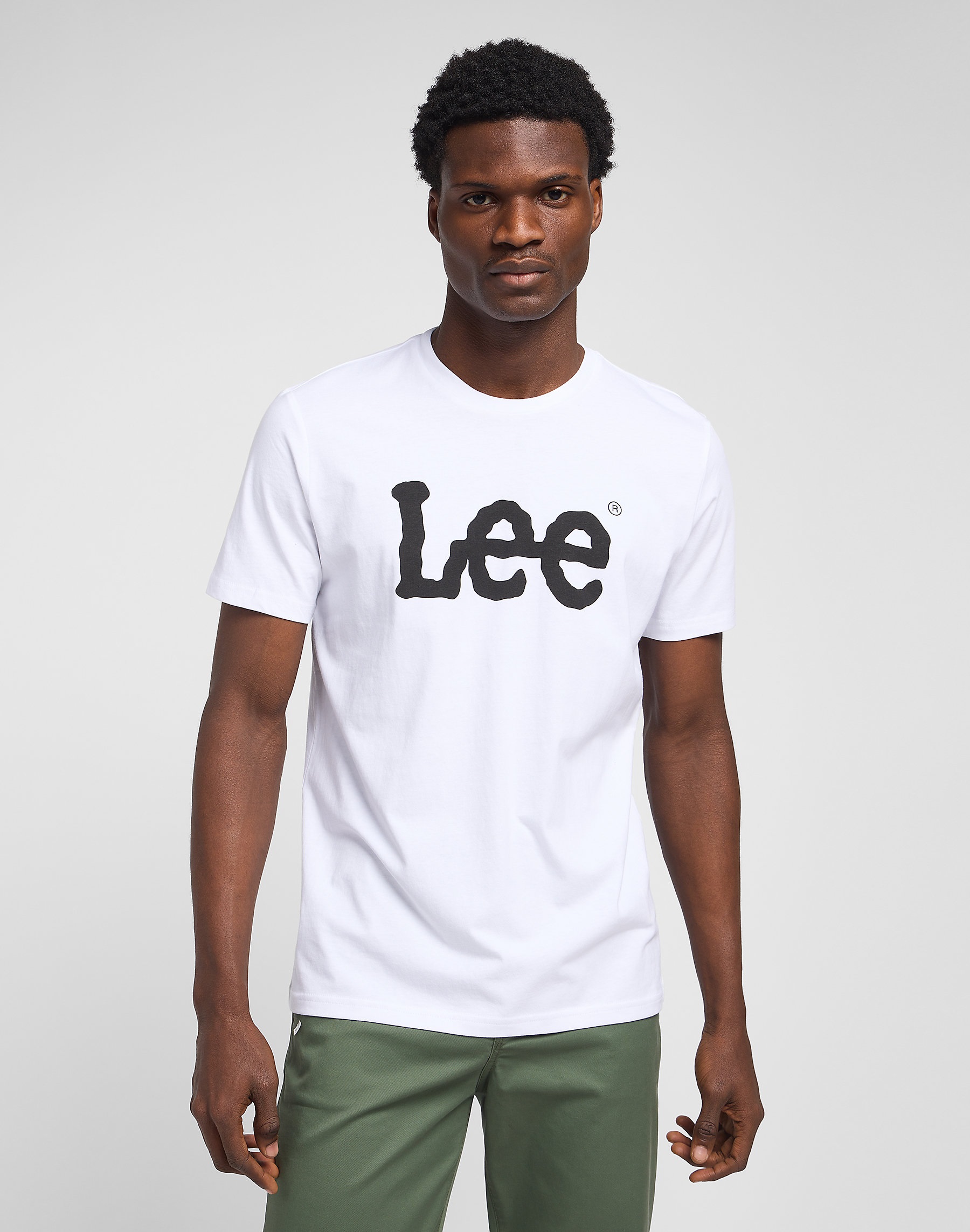 Pánské tričko LEE L65QAI12 112116123 WOBBLY LOGO TEE White Velikost: S