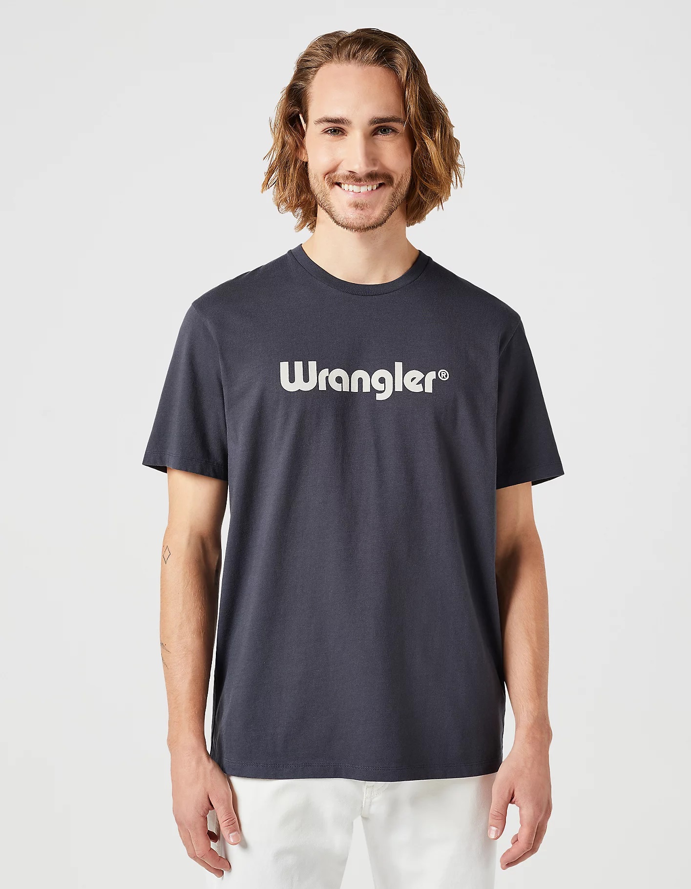 Pánské tričko WRANGLER 112350526 LOGO TEE Black Velikost: S