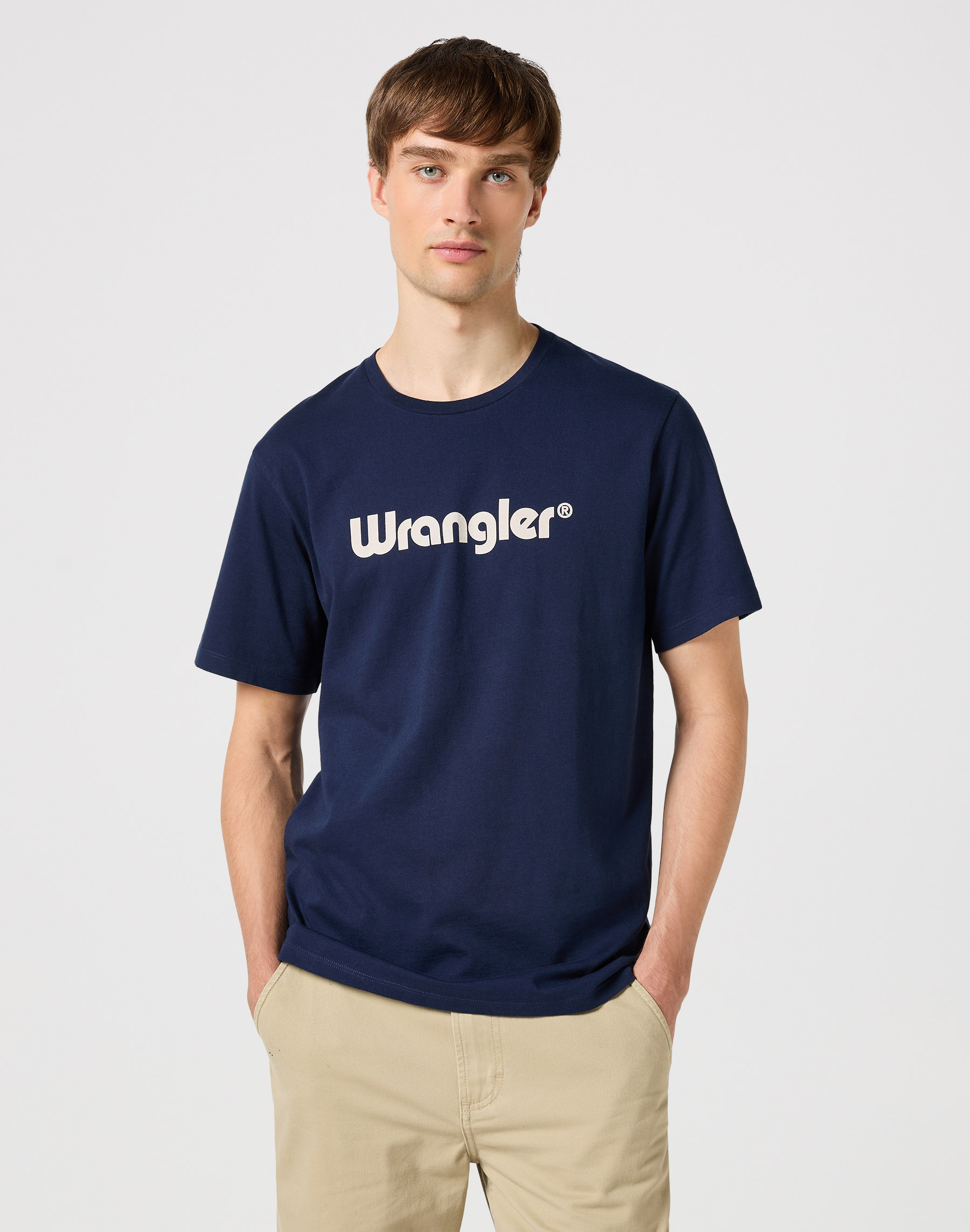 Pánské tričko WRANGLER 112350524 LOGO TEE Navy Velikost: XXL