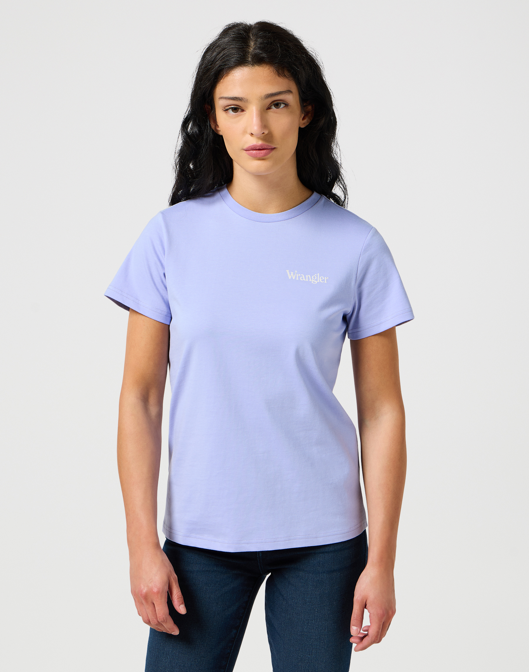 Dámské tričko WRANGLER 112355234 REGULAR TEE Sweet Lavender Velikost: S