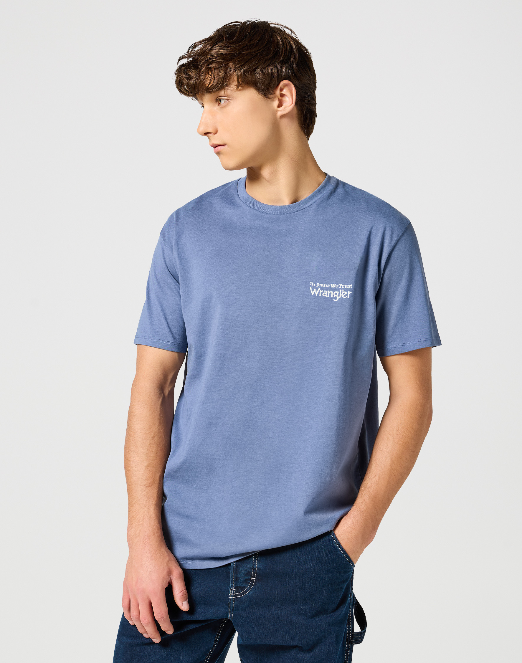 Pánské tričko WRANGLER 112357428 GRAPHIC TEE Grisaille Velikost: XXXL