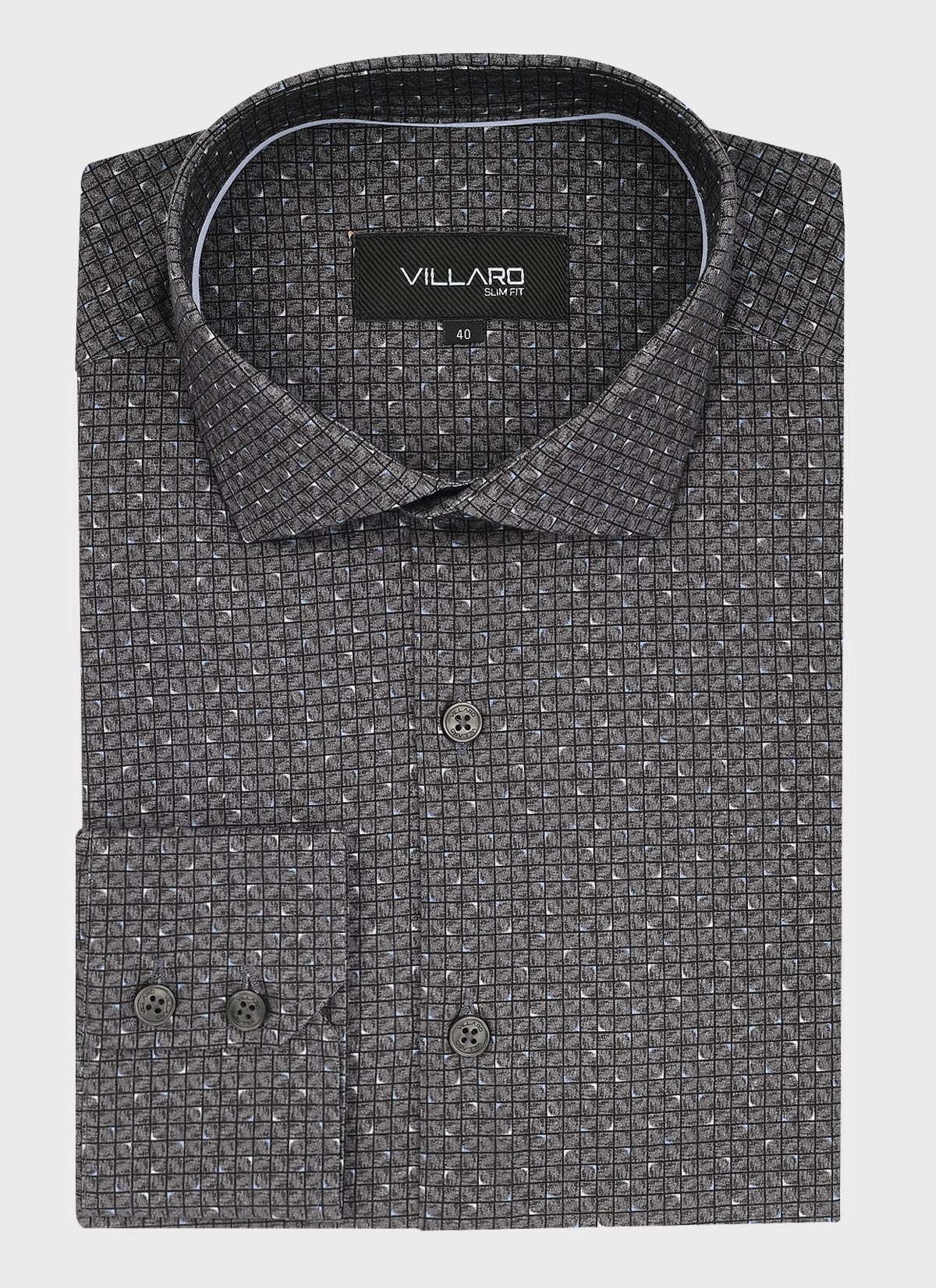 Pánská košile dlouhý rukáv VILLARO by MMER L064DSL Slim Fit Velikost: 42