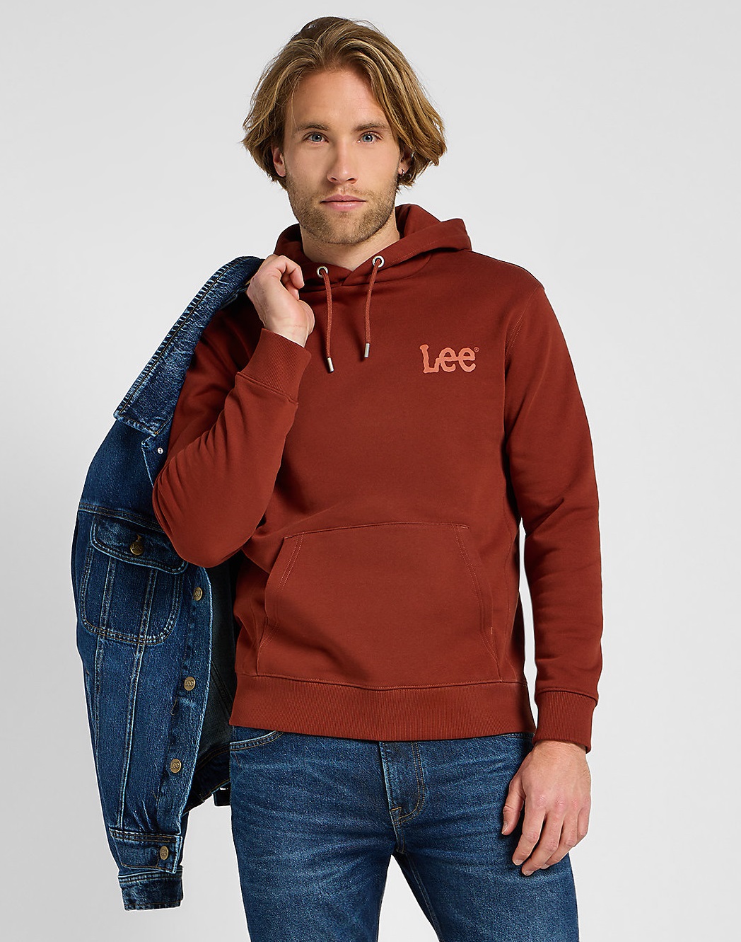 Pánská mikina LEE 112358006 WOBBLY LEE Hoodie Sweet Maple Velikost: M