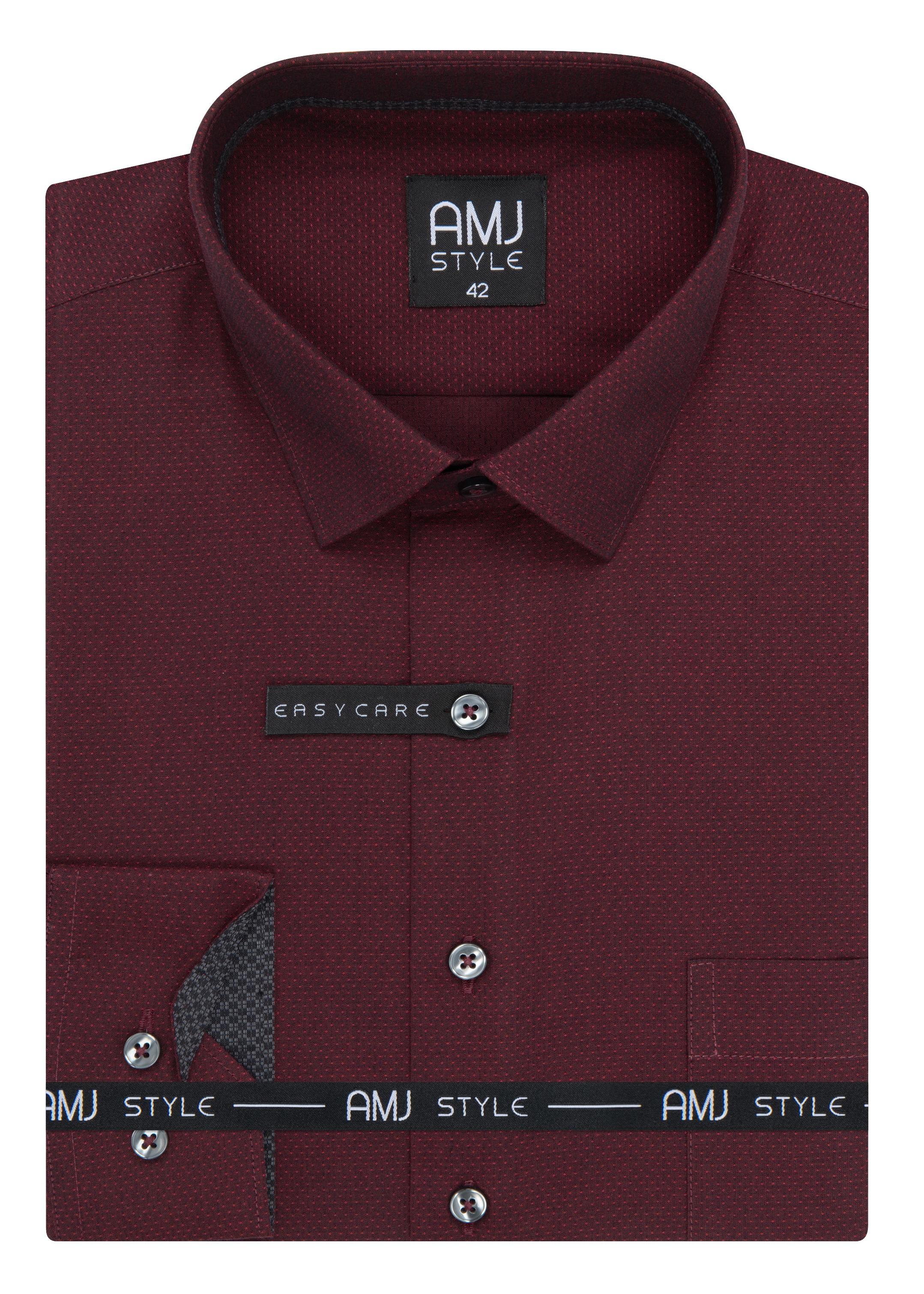 Pánská košile dlouhý rukáv AMJ VDPR 1428 Classic Style Prodloužená Velikost: 42/3