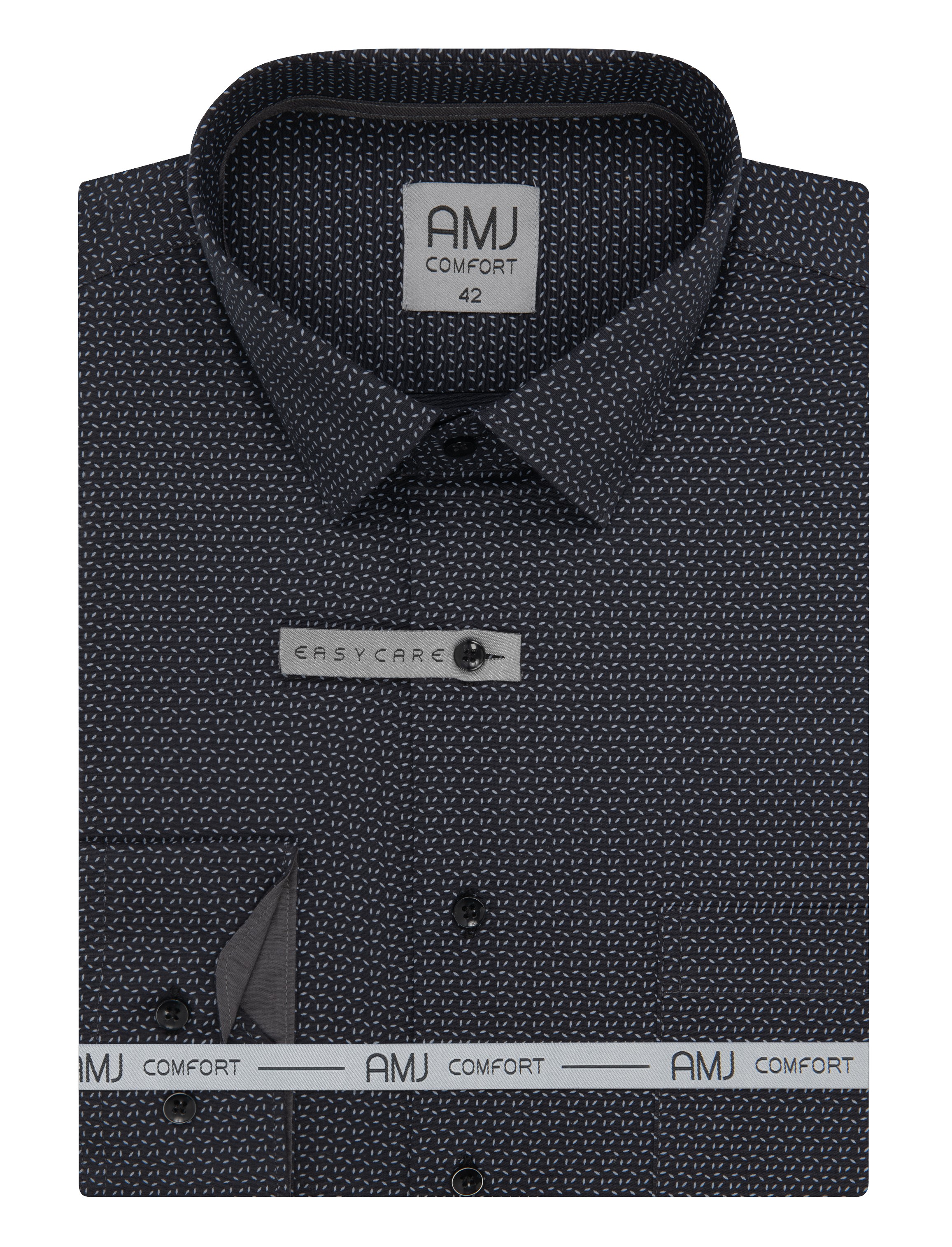 Pánská košile dlouhý rukáv AMJ VDSBR 1407 Slim Fit Comfort Velikost: 43