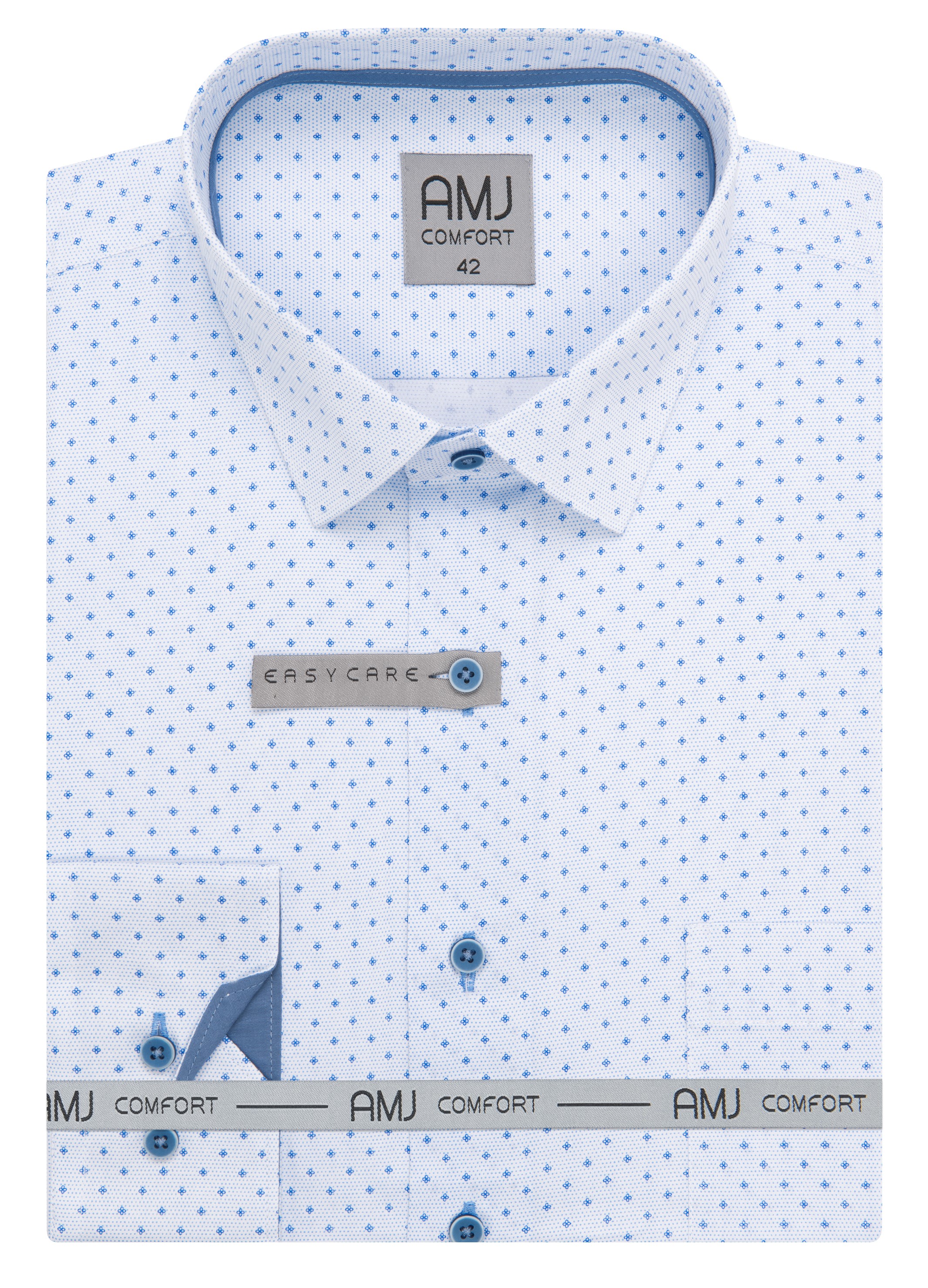 Pánská košile dlouhý rukáv AMJ VDSBR 1417 Slim Fit Comfort Velikost: 38