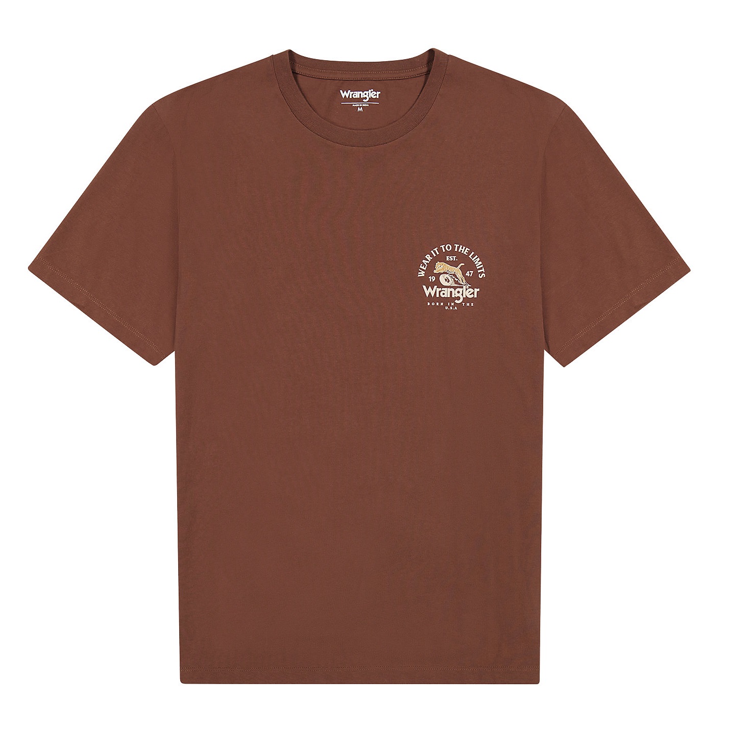 Pánské tričko WRANGLER 112357308 GRAPHIC TEE Root Beer Velikost: S