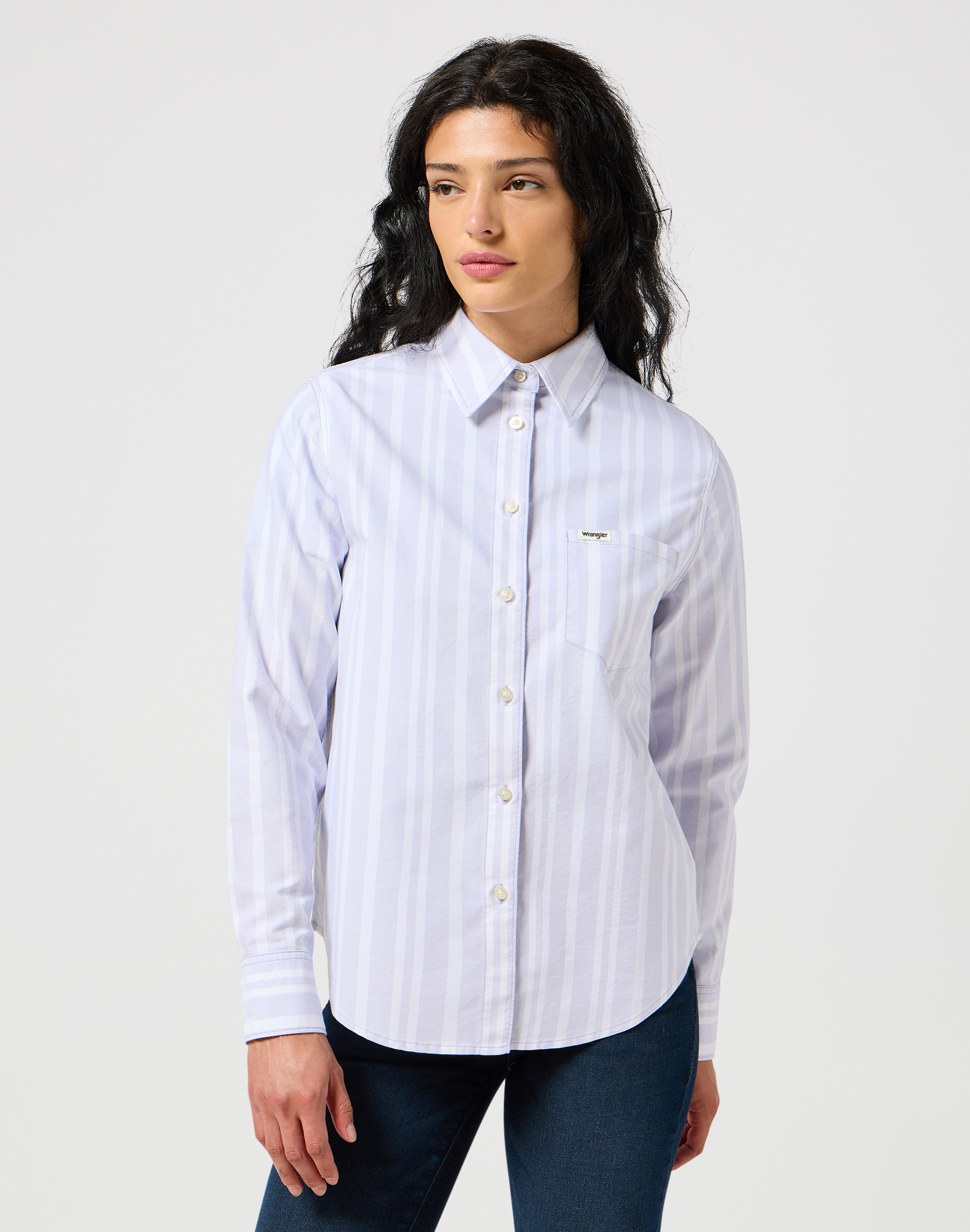 Dámská košile WRANGLER 112355407 1 PKT SHiRT Purple Velikost: M
