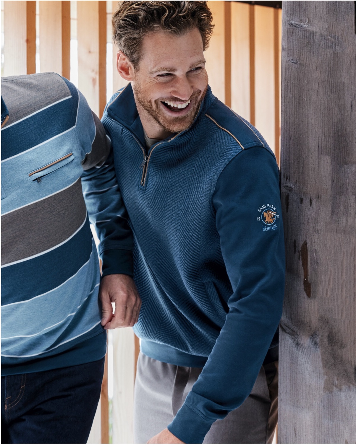 Pánská mikina s polozapínáním na zip HAJO 27645 638 Stay Fresh Velikost: M