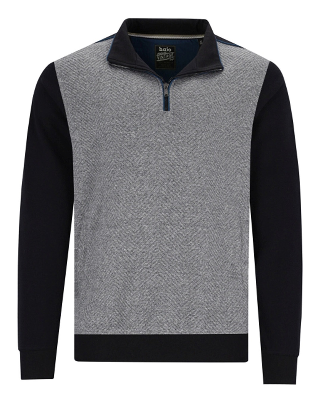 Pánská mikina s polozapínáním na zip HAJO 27645 100 Stay Fresh Velikost: S