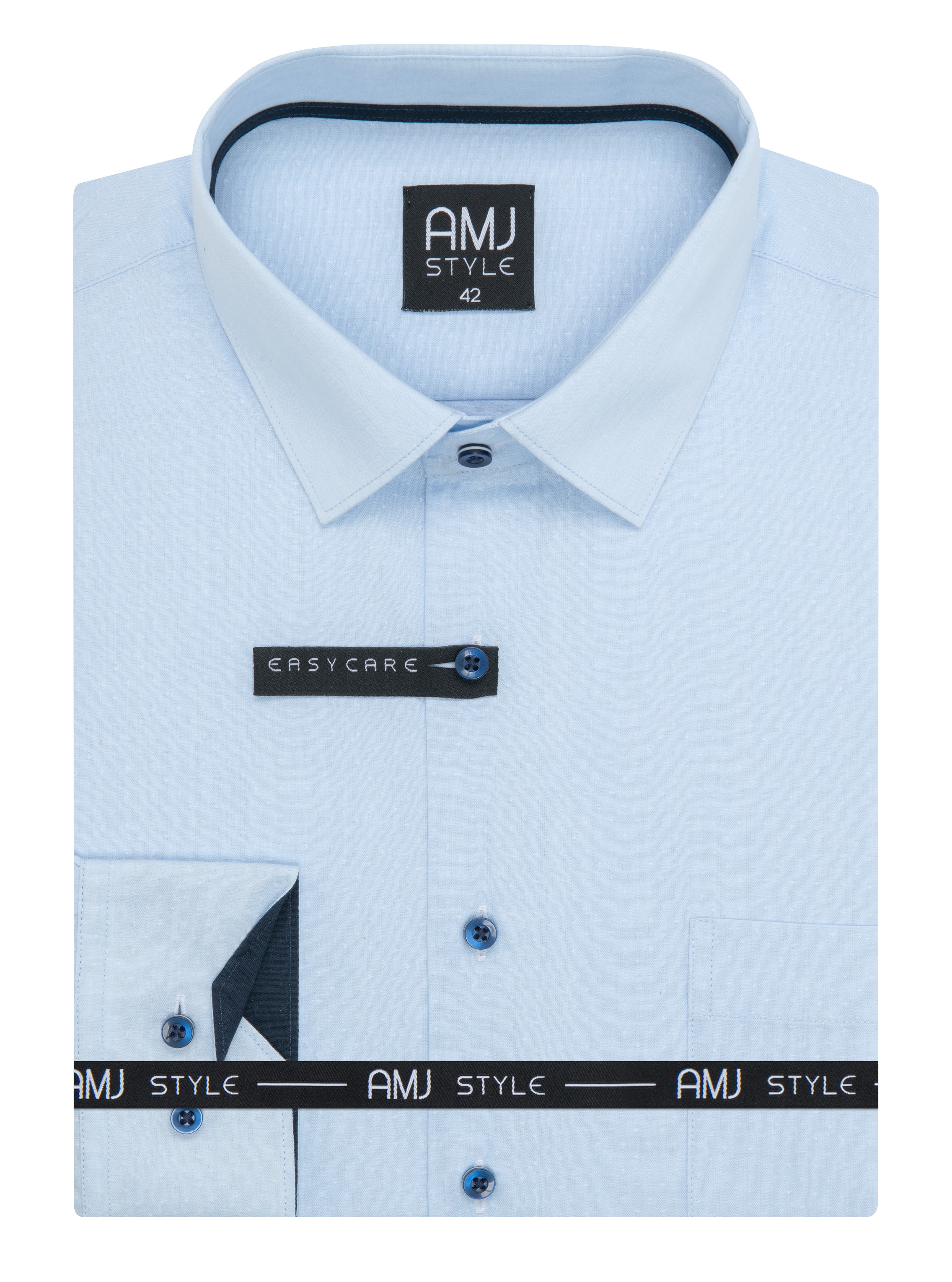 Pánská košile dlouhý rukáv AMJ VDPR 1349 Classic Style Prodloužená Velikost: 41/3