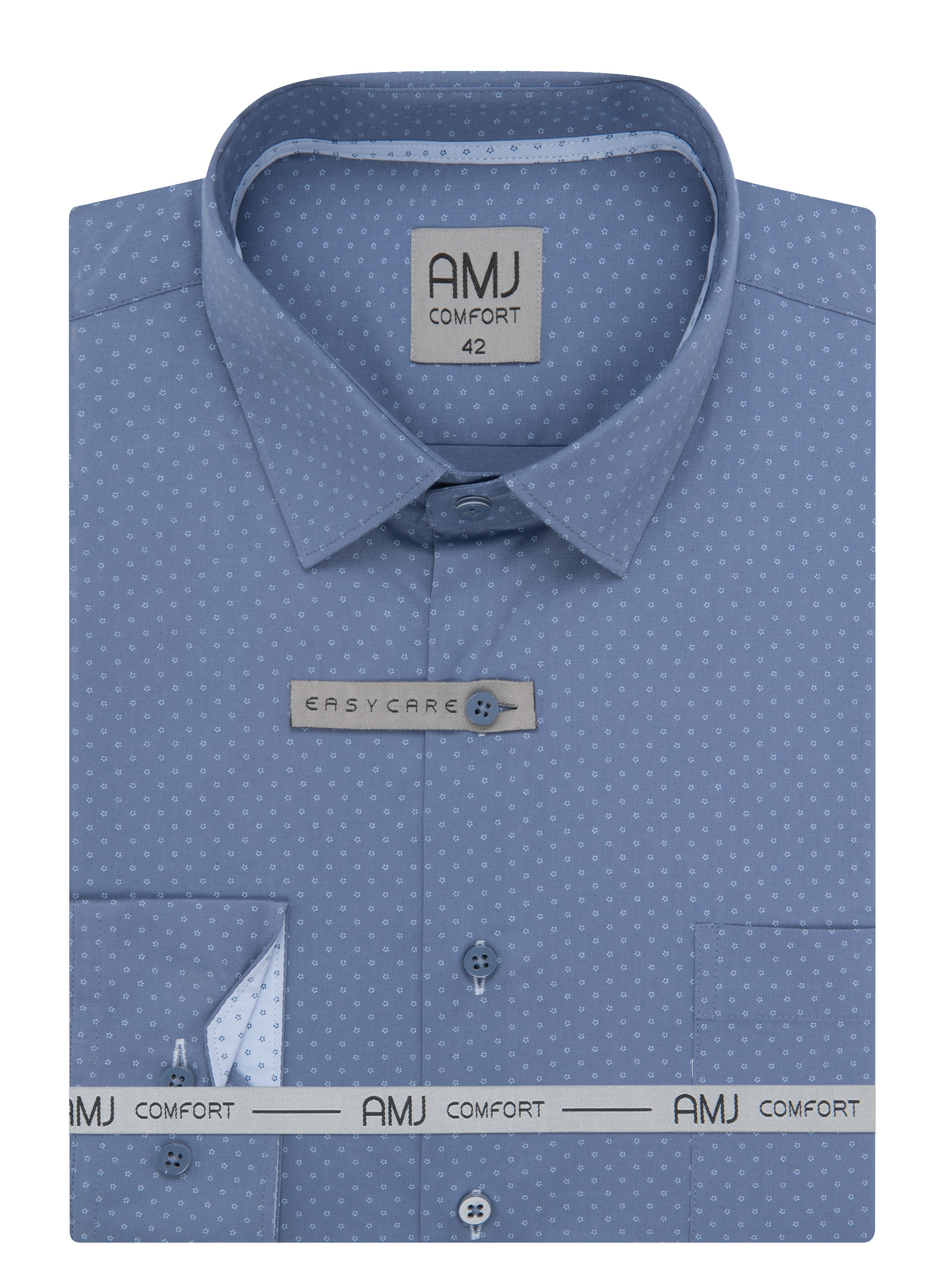 Pánská košile dlouhý rukáv AMJ VDBPR 1394 Classic Comfort Prodloužená Velikost: 41/3