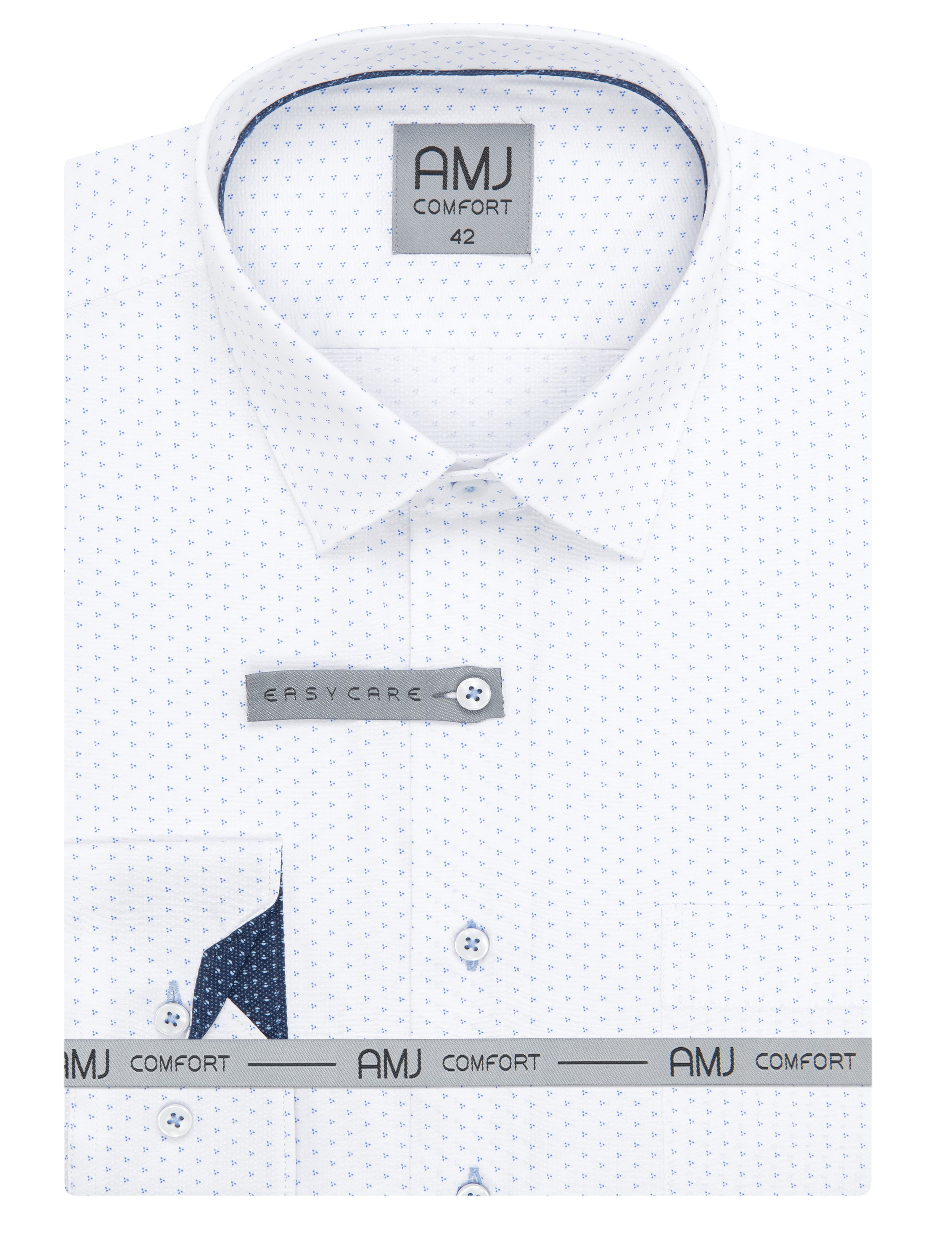 Pánská košile dlouhý rukáv AMJ VDSBR 1351 Slim Fit Comfort Velikost: 42