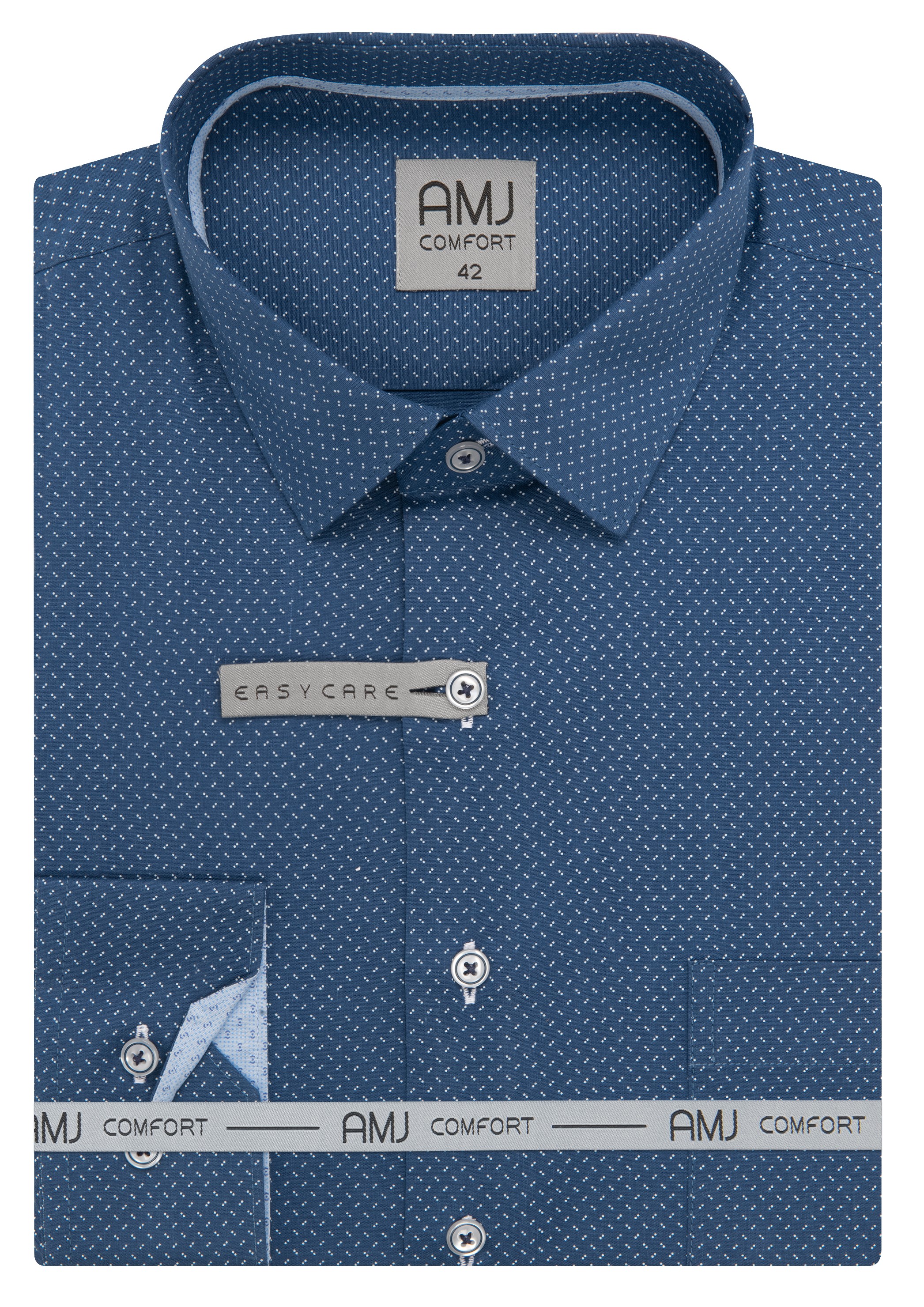 Pánská košile dlouhý rukáv AMJ VDSER 1425 Slim Fit Comfort Velikost: 39