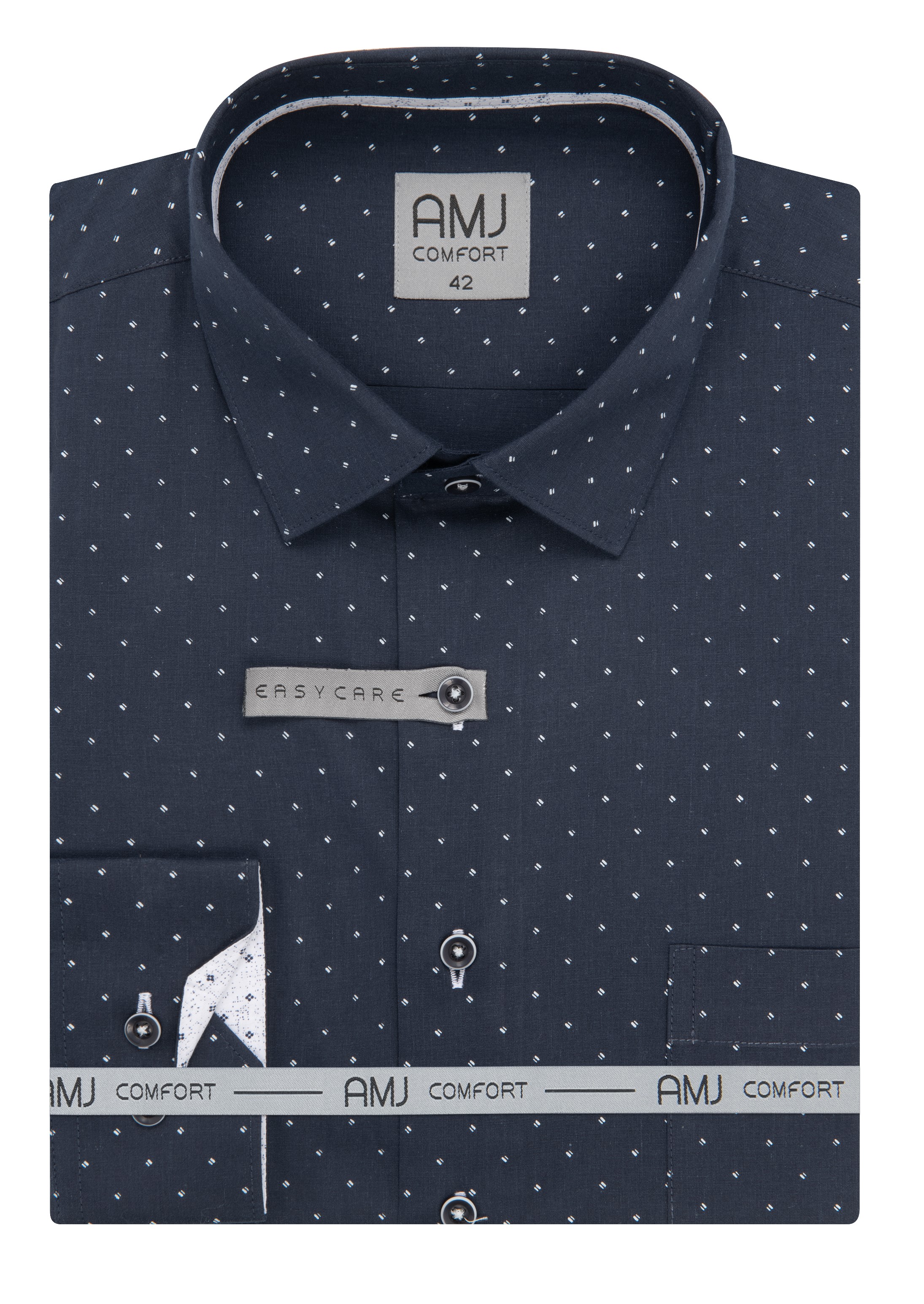 Pánská košile dlouhý rukáv AMJ VDSER 1424 Slim Fit Comfort Velikost: 38