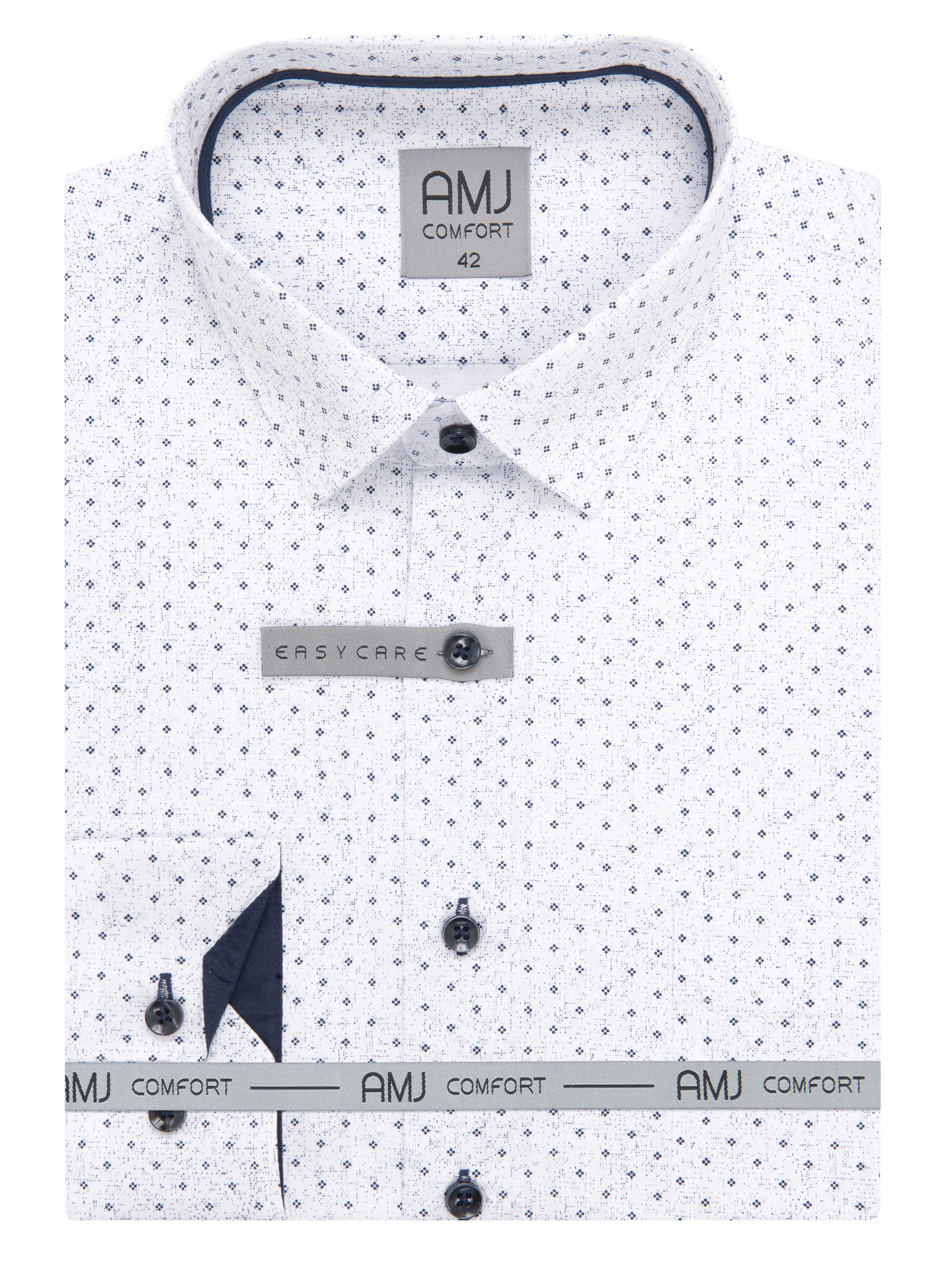 Pánská košile dlouhý rukáv AMJ VDBPR 1416 Classic Comfort Prodloužená Velikost: 41/3