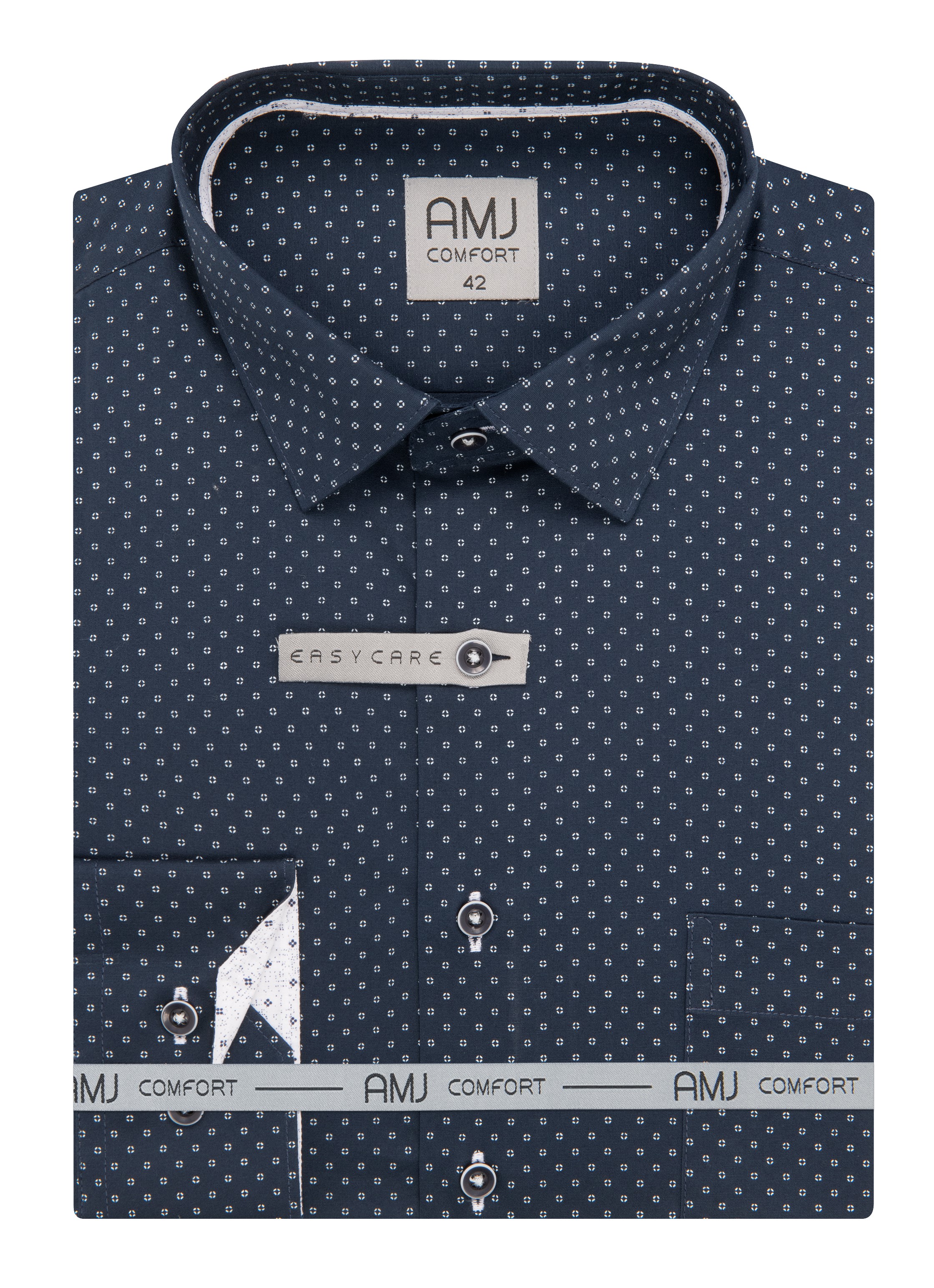 Pánská košile dlouhý rukáv AMJ VDBPSR 1415 Slim Fit Comfort Prodloužená Velikost: 40/3