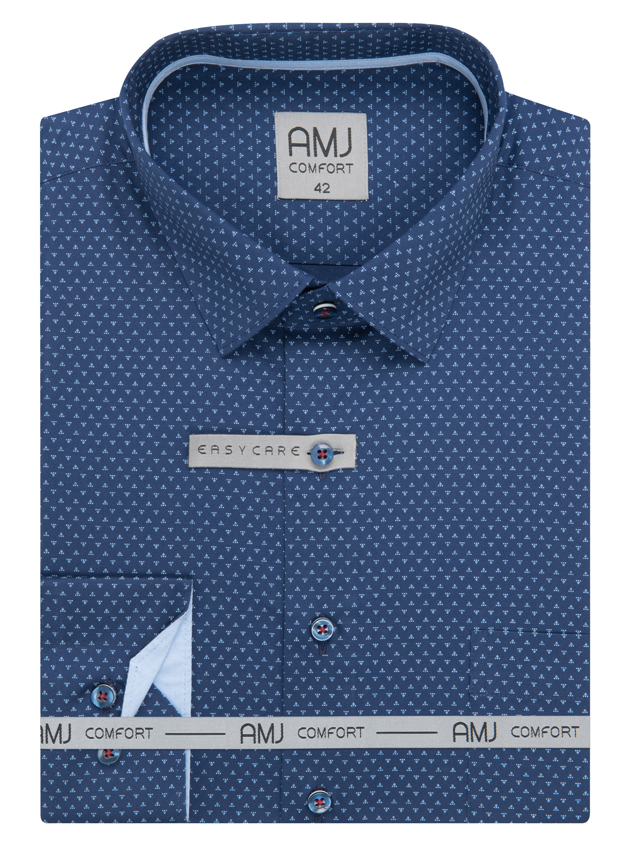 Pánská košile dlouhý rukáv AMJ VDBPR 1411 Classic Comfort Prodloužená Velikost: 41/3