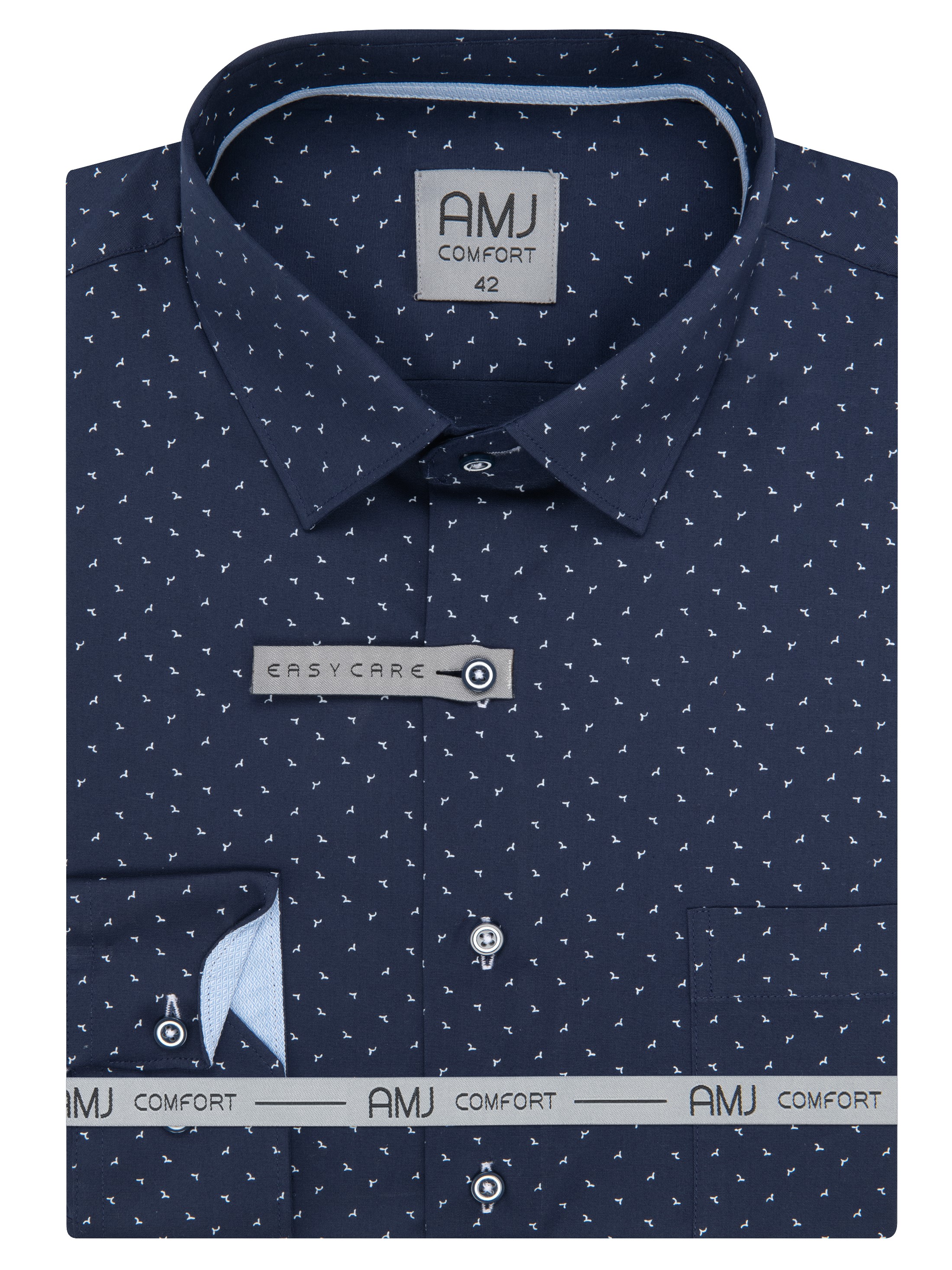 Pánská košile dlouhý rukáv AMJ VDSBR 1387 Slim Fit Comfort Velikost: 40