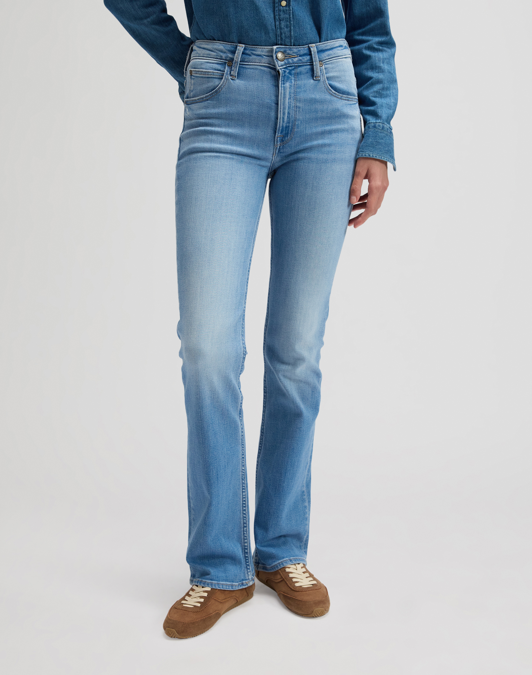 Dámské džíny LEE 112360025 BREESE BOOT Mid Shine Velikost Pas/Délka: 31/29