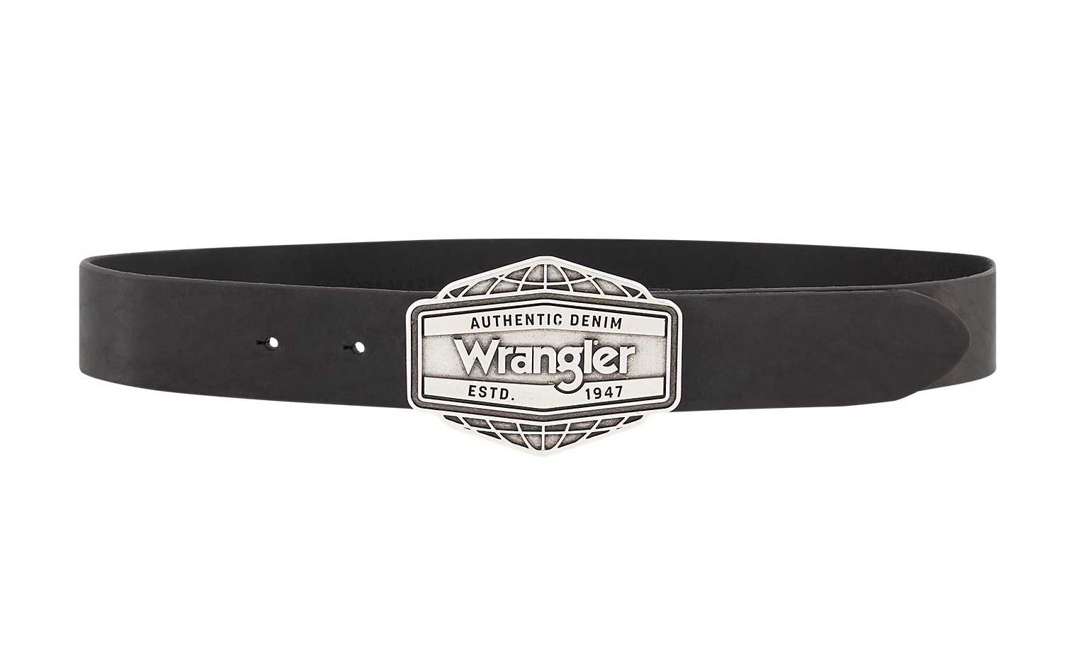 Kožený opasek WRANGLER 112358068 BIG BUCKLE BELT Black Velikost: 90 cm