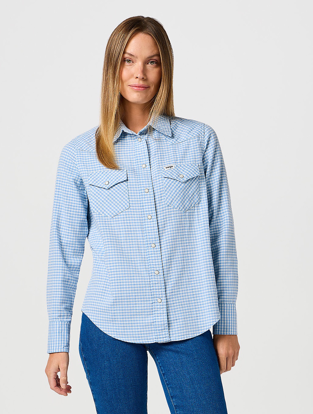 Dámská košile WRANGLER 112362595 WESTERN SHIRT Pacific Gingham Velikost: L