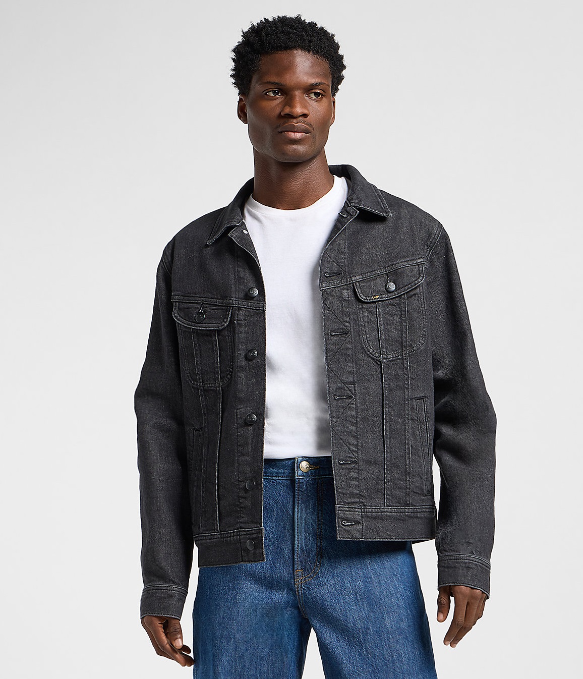 Pánská džínová bunda LEE 112363865 RIDER JACKET Smokey Velikost: M