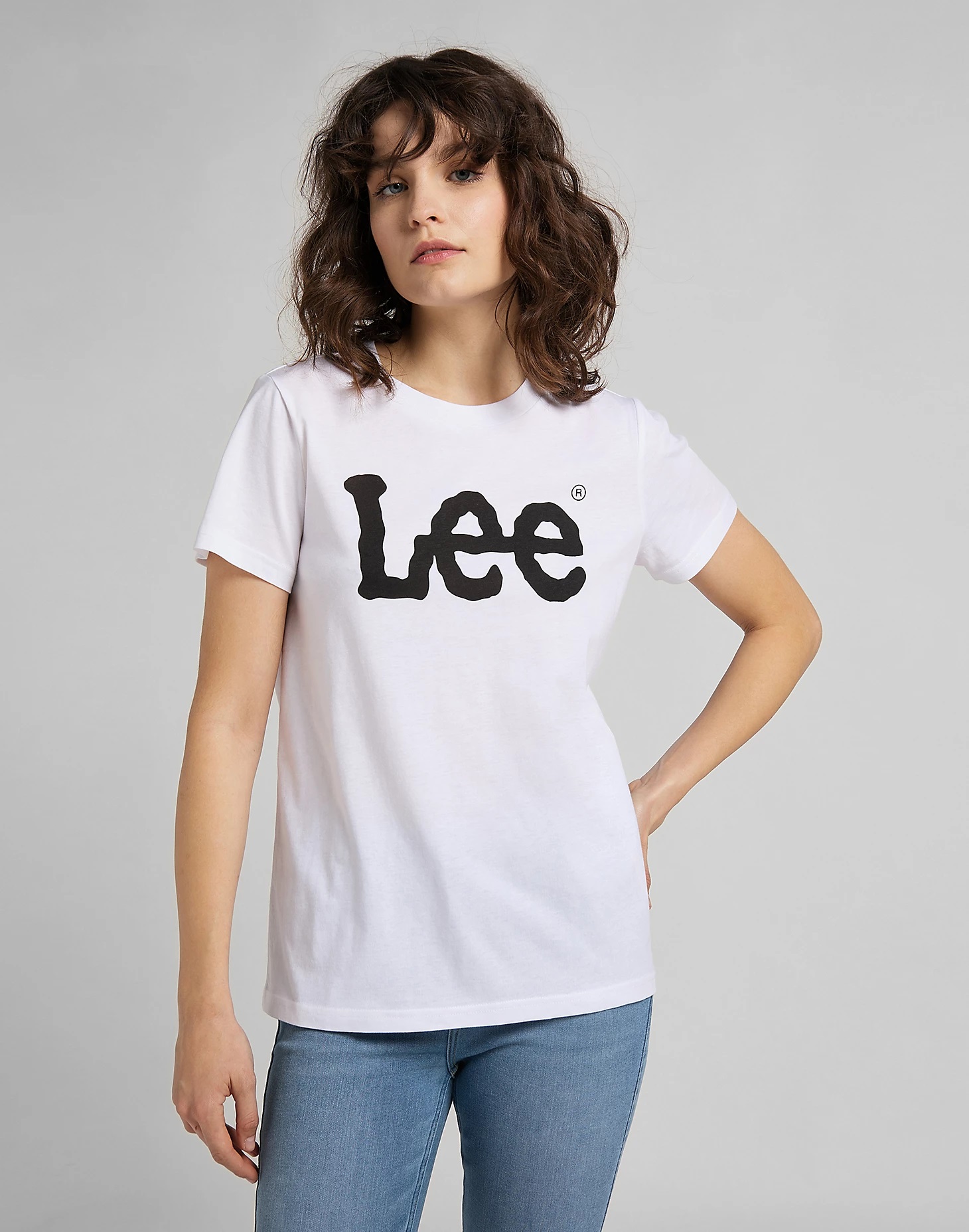 Dámské tričko LEE L42UER12 112109470 LOGO TEE White Velikost: XS