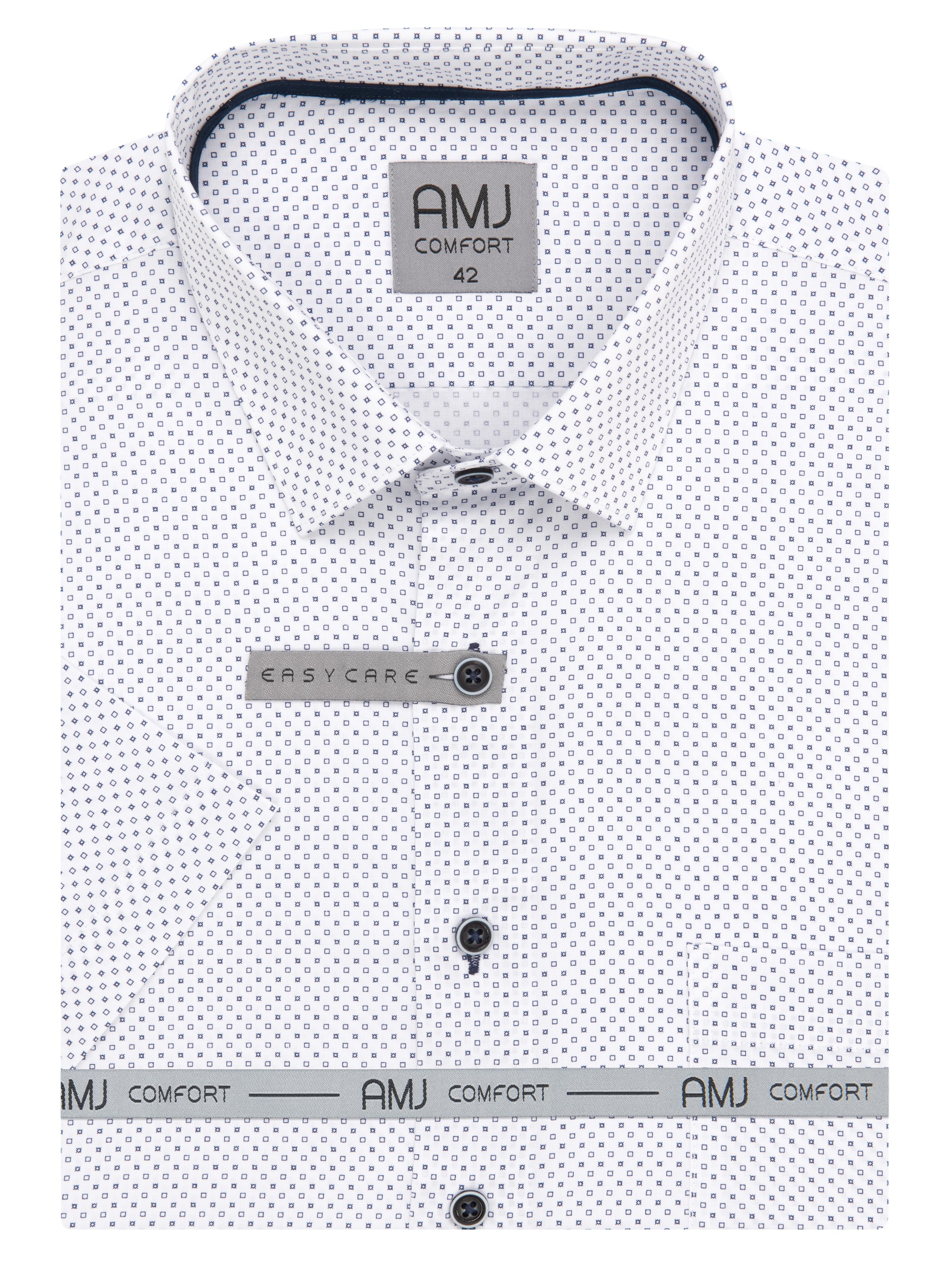 Pánská košile krátký rukáv AMJ VKBR 1363 Classic Comfort Velikost: 41